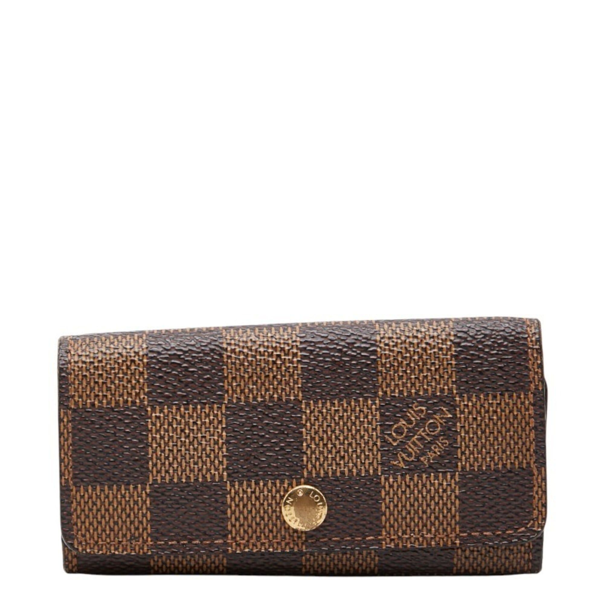 Louis Vuitton Louis Vuitton Damier Multicles 4-Key Case N60385 Brown Leather Women's LOUIS VUITTON Size ONE SIZE - 1 Thumbnail