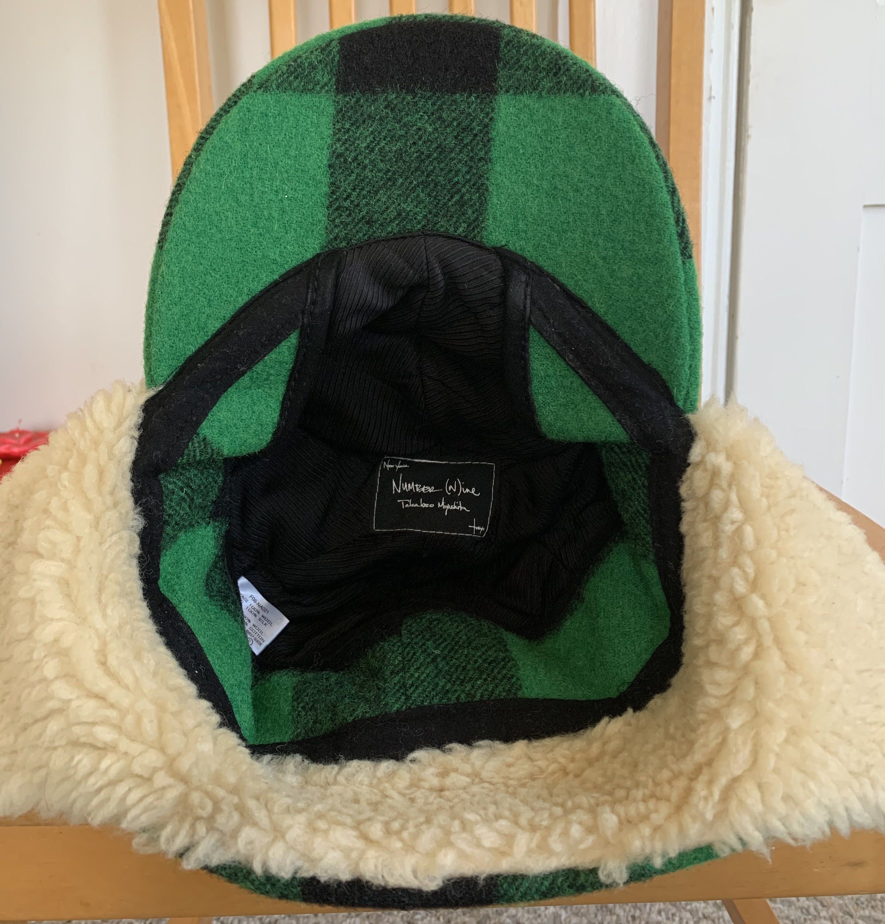 Number (N)ine FW08 Wool Check Hat Size ONE SIZE - 11 Thumbnail