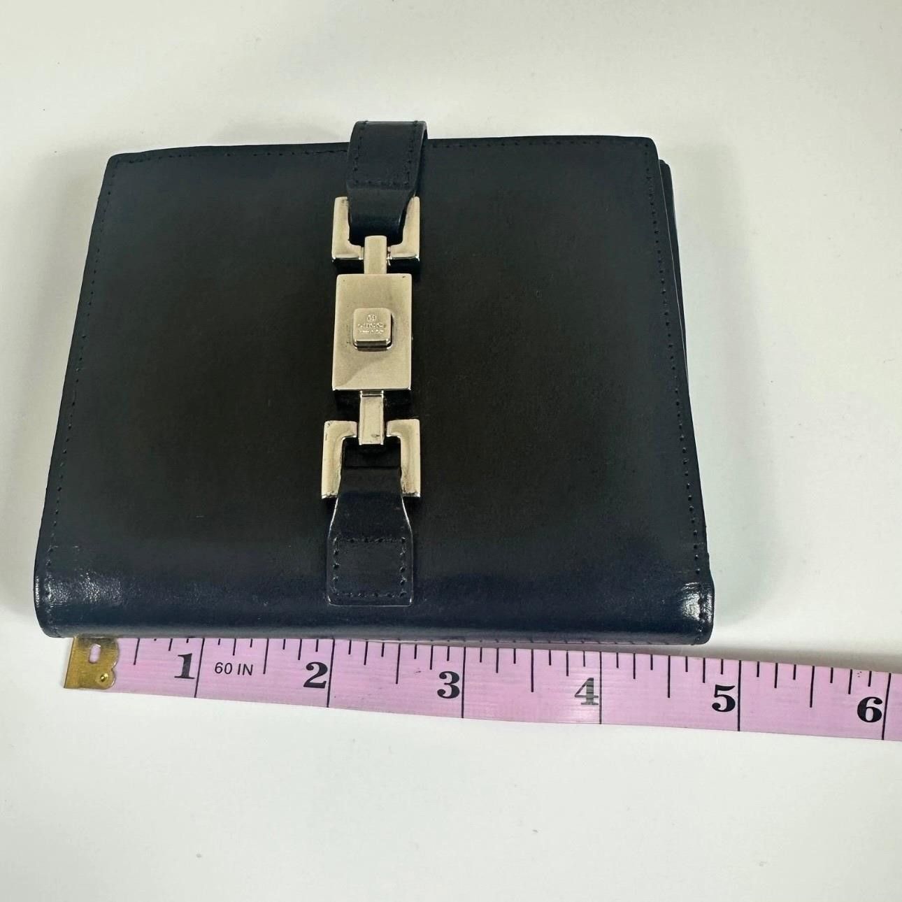 Gucci Vintage Gucci Black Leather Jackie Lock Wallet Size ONE SIZE - 9 Thumbnail