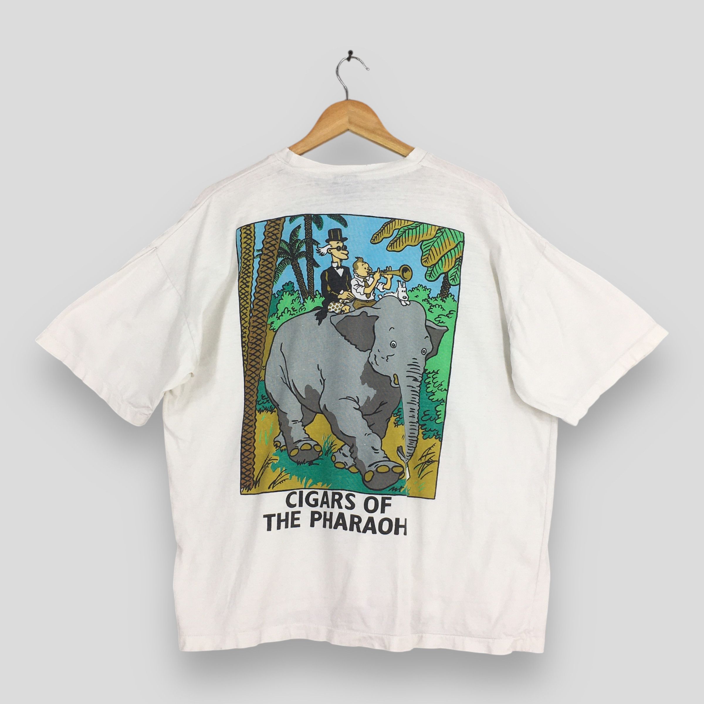 Vintage Vintage 90's The Adventures of Tintin Cartoon T shirt XLarge Size US XL / EU 56 / 4 - 7 Thumbnail