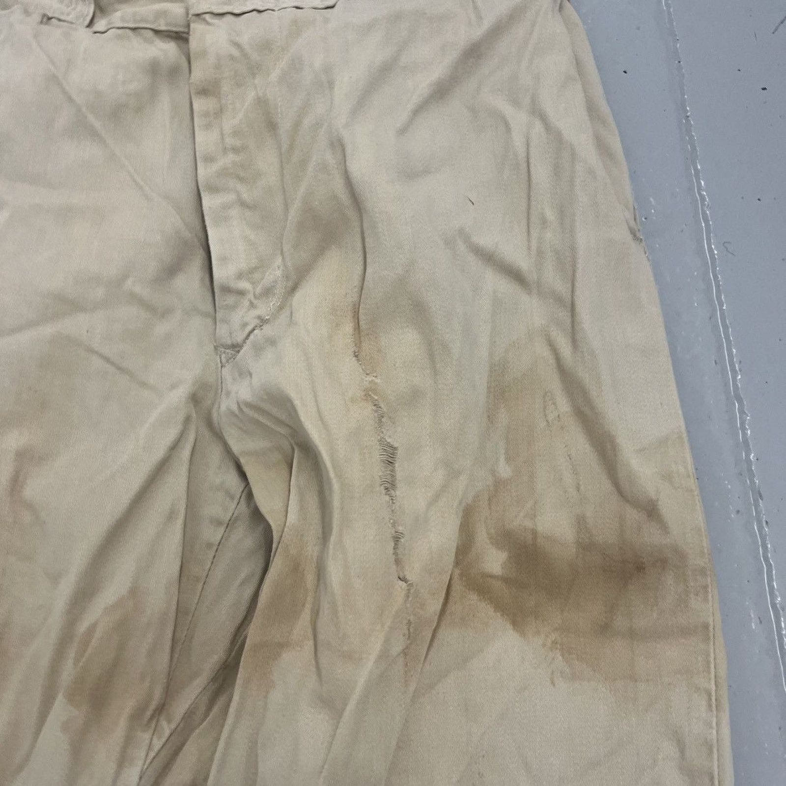 Other Vintage 60s Tan Sanforized Workwear Cotton Chinos 27x31 Size 27" / US 4 / IT 40 - 2 Thumbnail