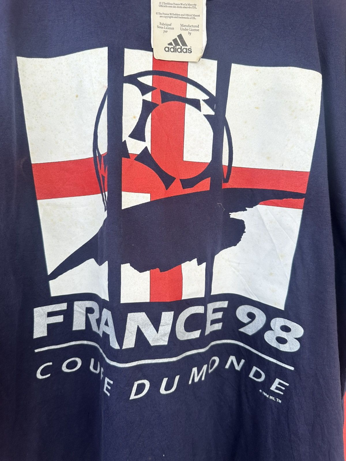 Adidas Vintage France 1998 World Cup Deadstock Tee Size US L / EU 52-54 / 3 - 2 Thumbnail