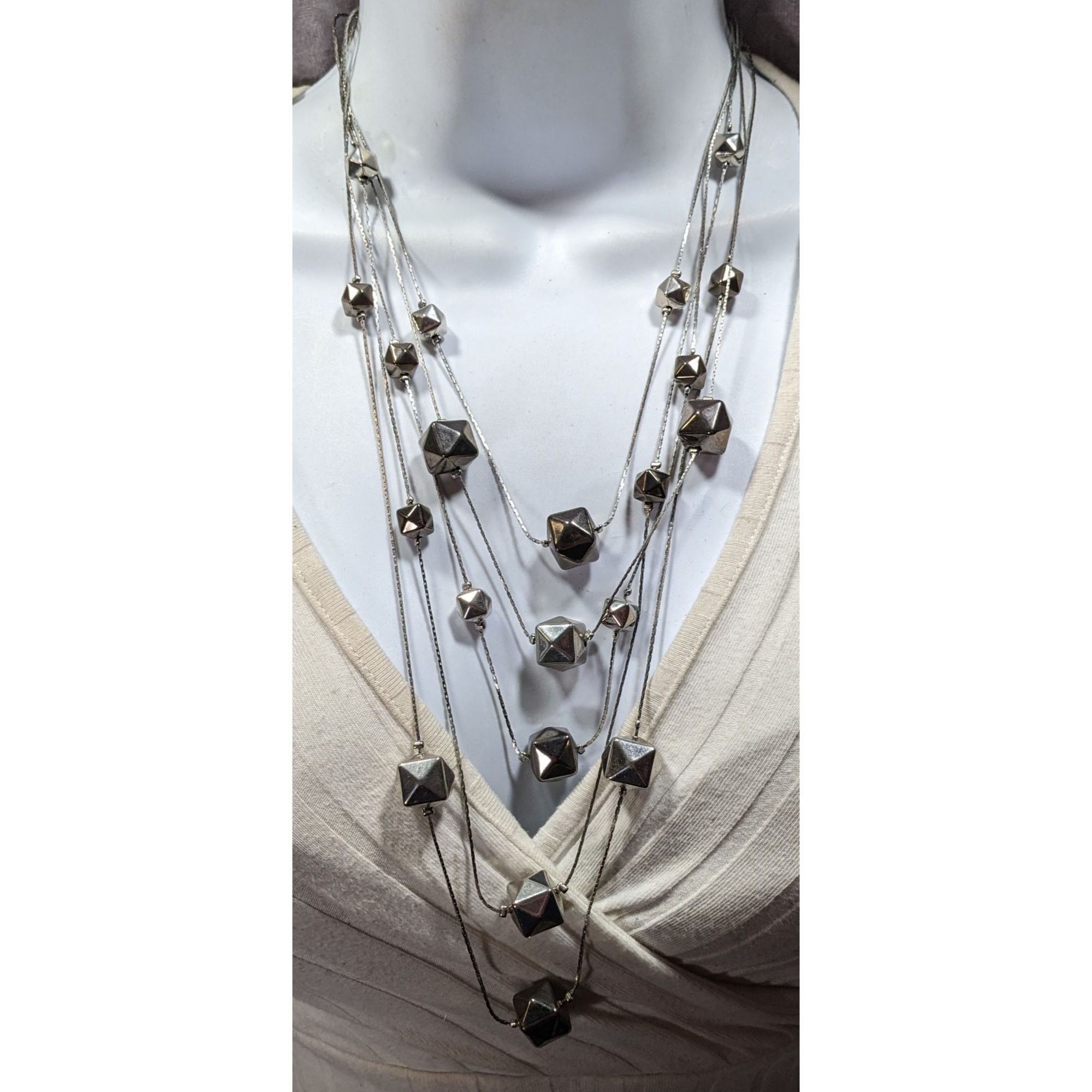Other Ali-Khan New York Modern Layered Geometric Beaded Metallic N Size ONE SIZE - 1 Thumbnail