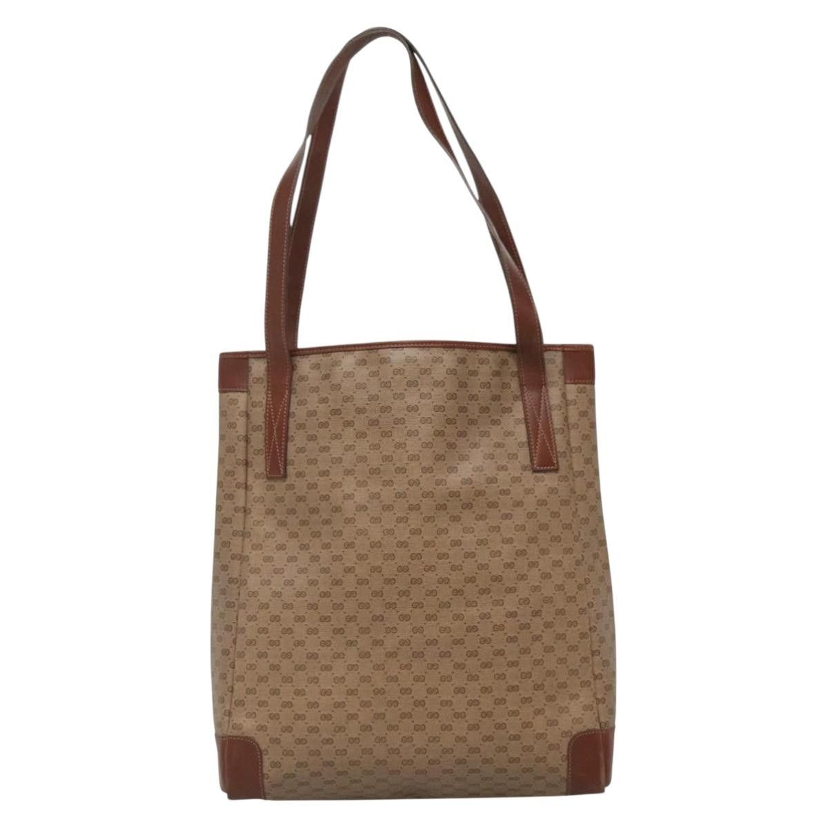 Gucci GUCCI Micro GG Supreme Tote Bag Pvc Beige Gold 002 37 002 37 Size ONE SIZE - 3 Thumbnail