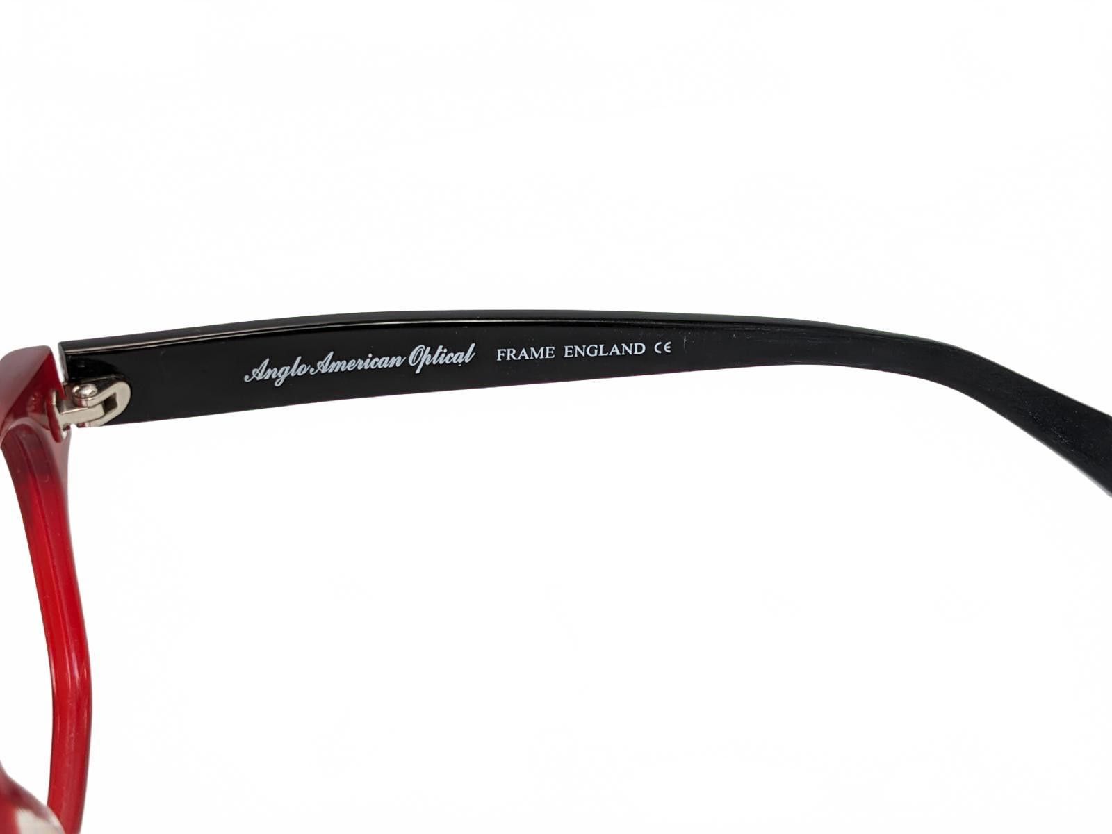 Other Anglo-American Optical U.K. Fitz OP9/BLK Eyeglasses Ruby Red Size ONE SIZE - 8 Thumbnail