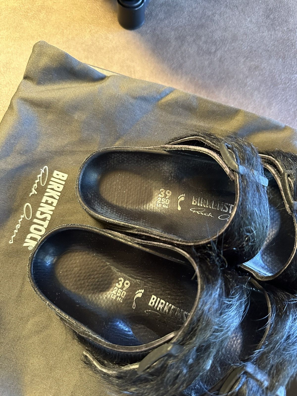 Birkenstock × Rick Owens Rick Owens Birkenstock Arizona Pony Hair Sandals Size US 6 / EU 39 - 4 Thumbnail