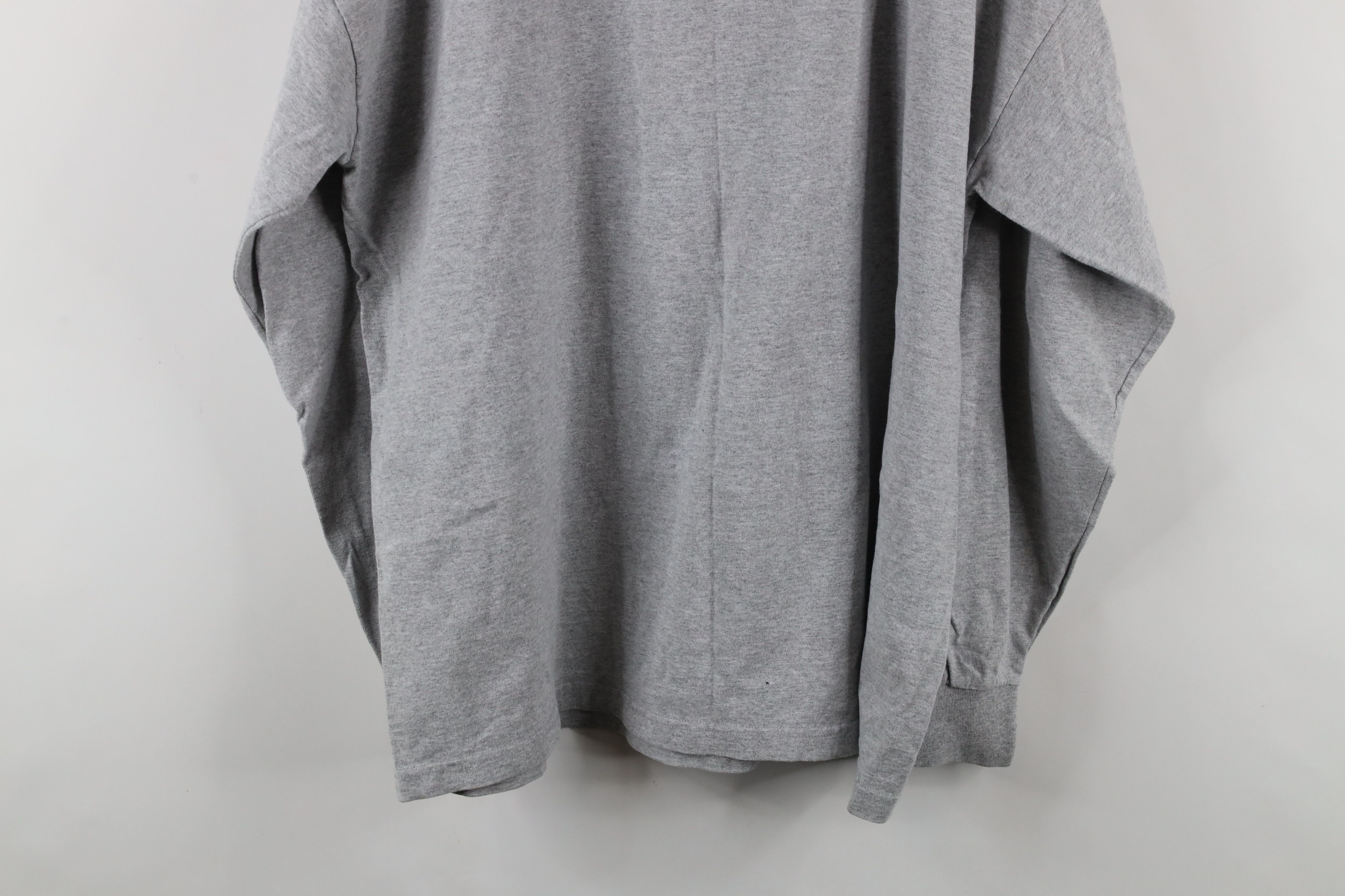 Adidas × Vintage Vintage 90s Adidas Logo Long Sleeve T-Shirt Heather Gray USA Size US XXL / EU 58 / 5 - 10 Thumbnail