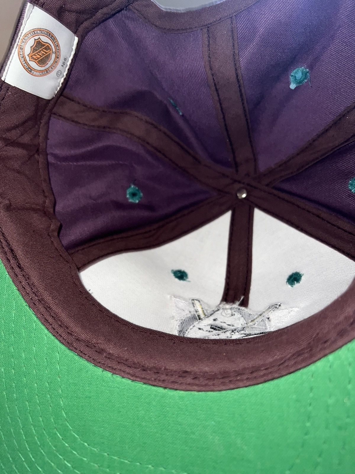 NHL × Vintage Vintage Mighty Ducks Snapback Hat Size ONE SIZE - 4 Thumbnail