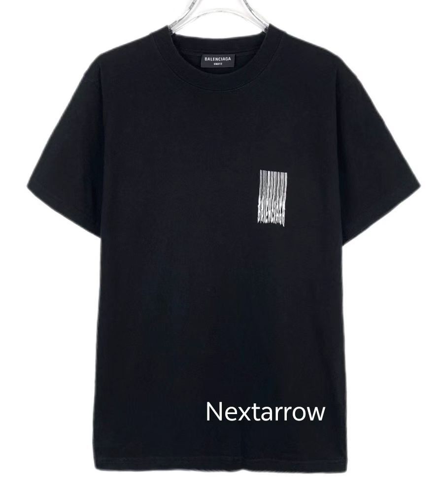 Balenciaga Balenciaga logo waterfall letter print round neck black co Size S / US 4 / IT 40 - 1 Thumbnail