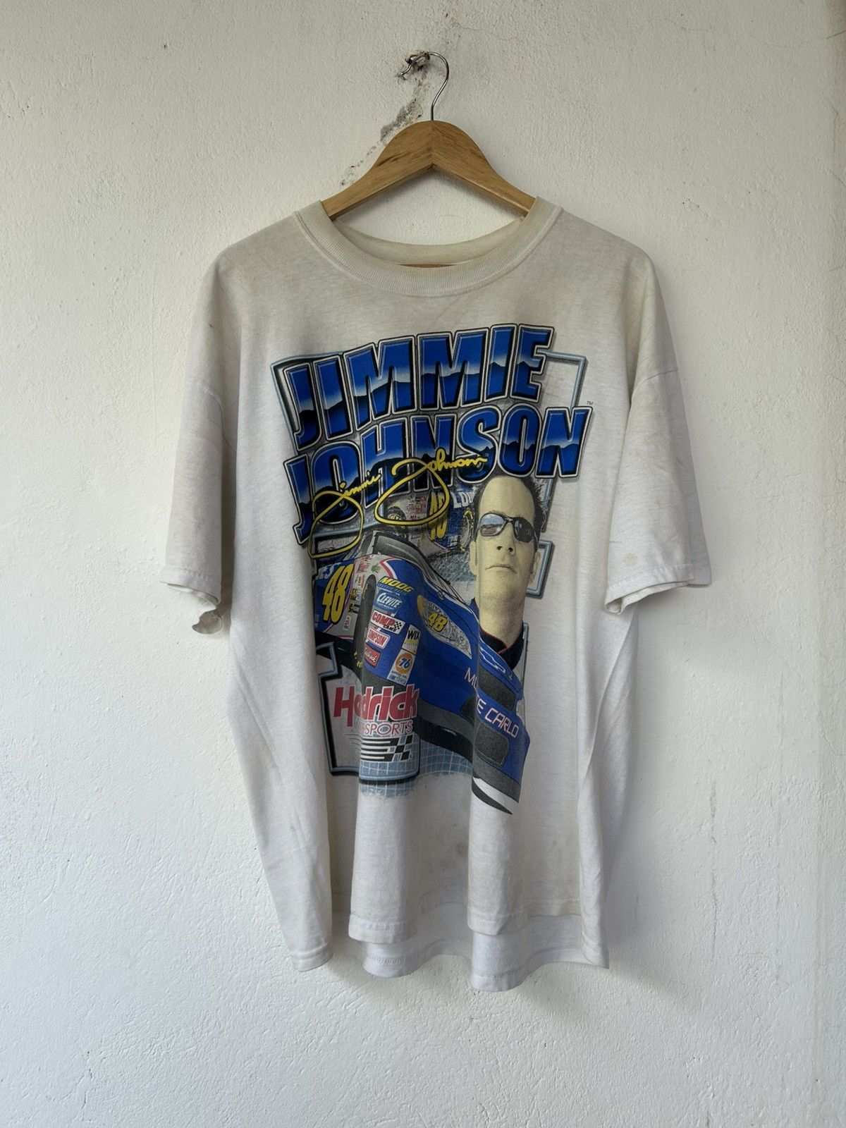 NASCAR jimmie johnson 2003 nascar tee Size US XL / EU 56 / 4 - 1 Thumbnail
