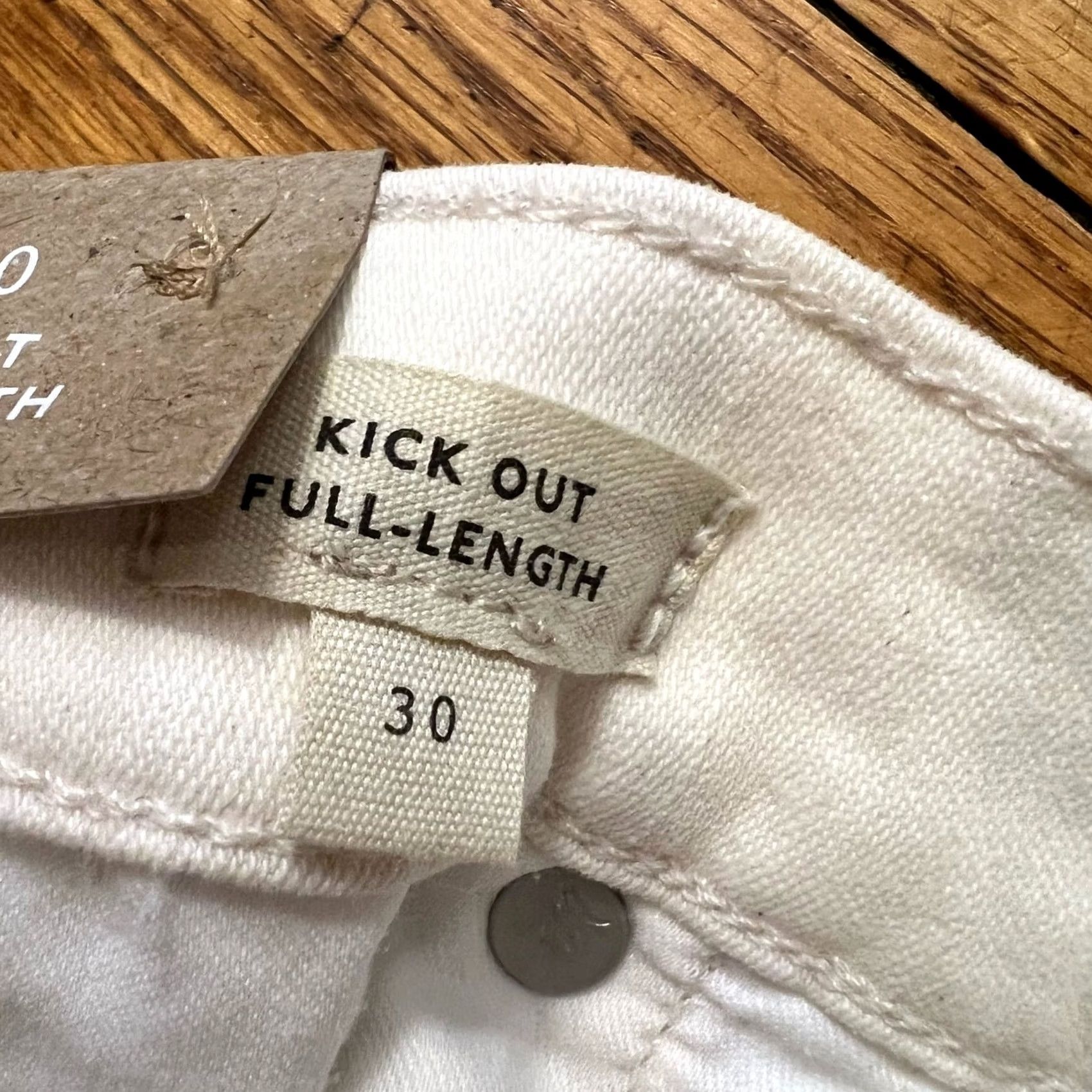 Madewell Madewell Jeans Women 30 Kick Out Full Length Straight Leg White Pants Size 30" / US 8 / IT 44 - 6 Thumbnail