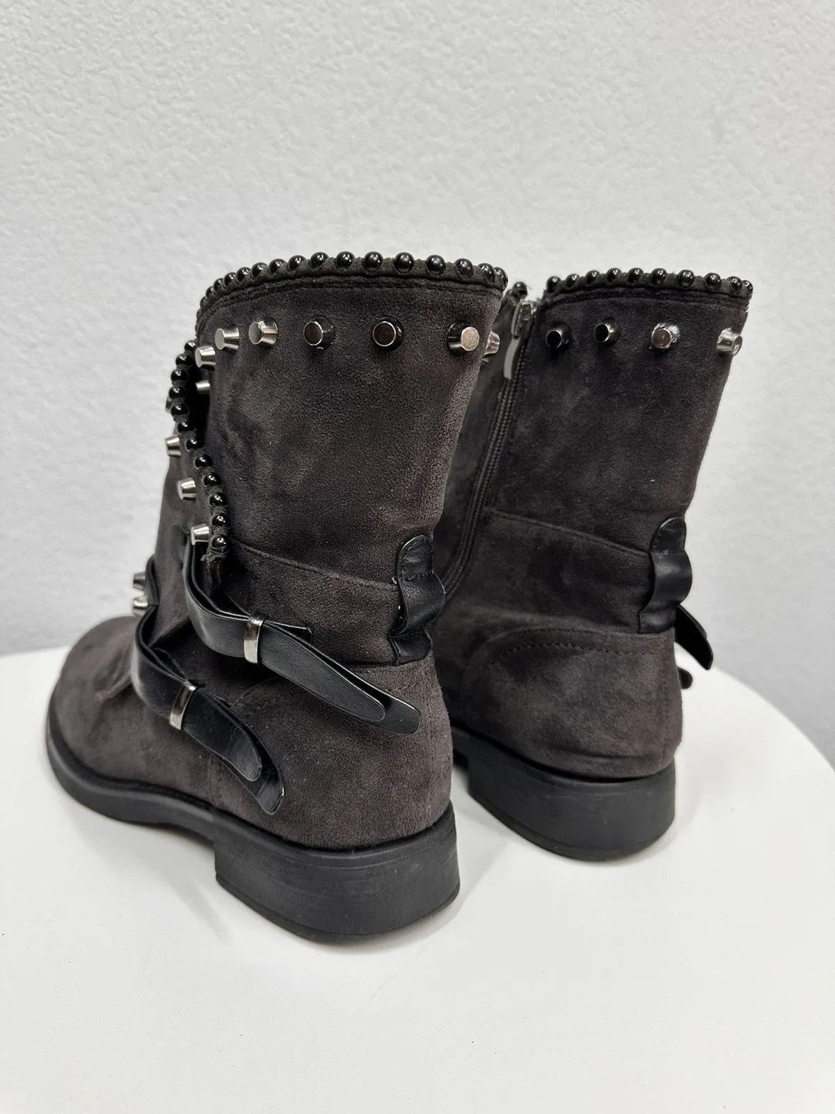 Hedi Slimane Vintage Leather Boots Avant Garde AS 98 Rick Owens Ankle Y2K Size US 7 / EU 40 - 7 Thumbnail