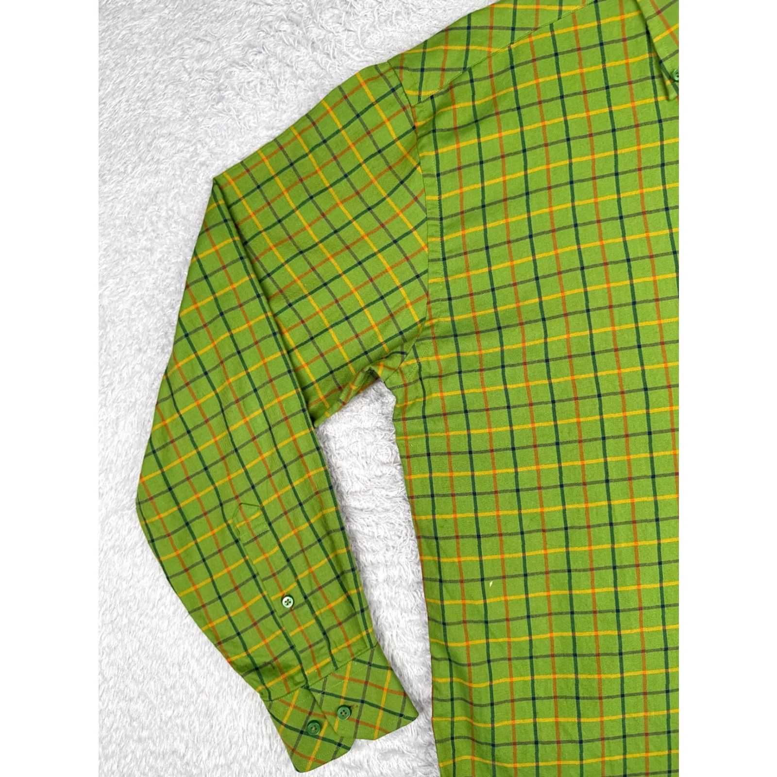 Tommy Hilfiger Tommy Hilfiger Shirt Adult Medium Green Plaid Flannel Long Sleeve Button-Up Pocket Mens Size US M / EU 48-50 / 2 - 3 Thumbnail