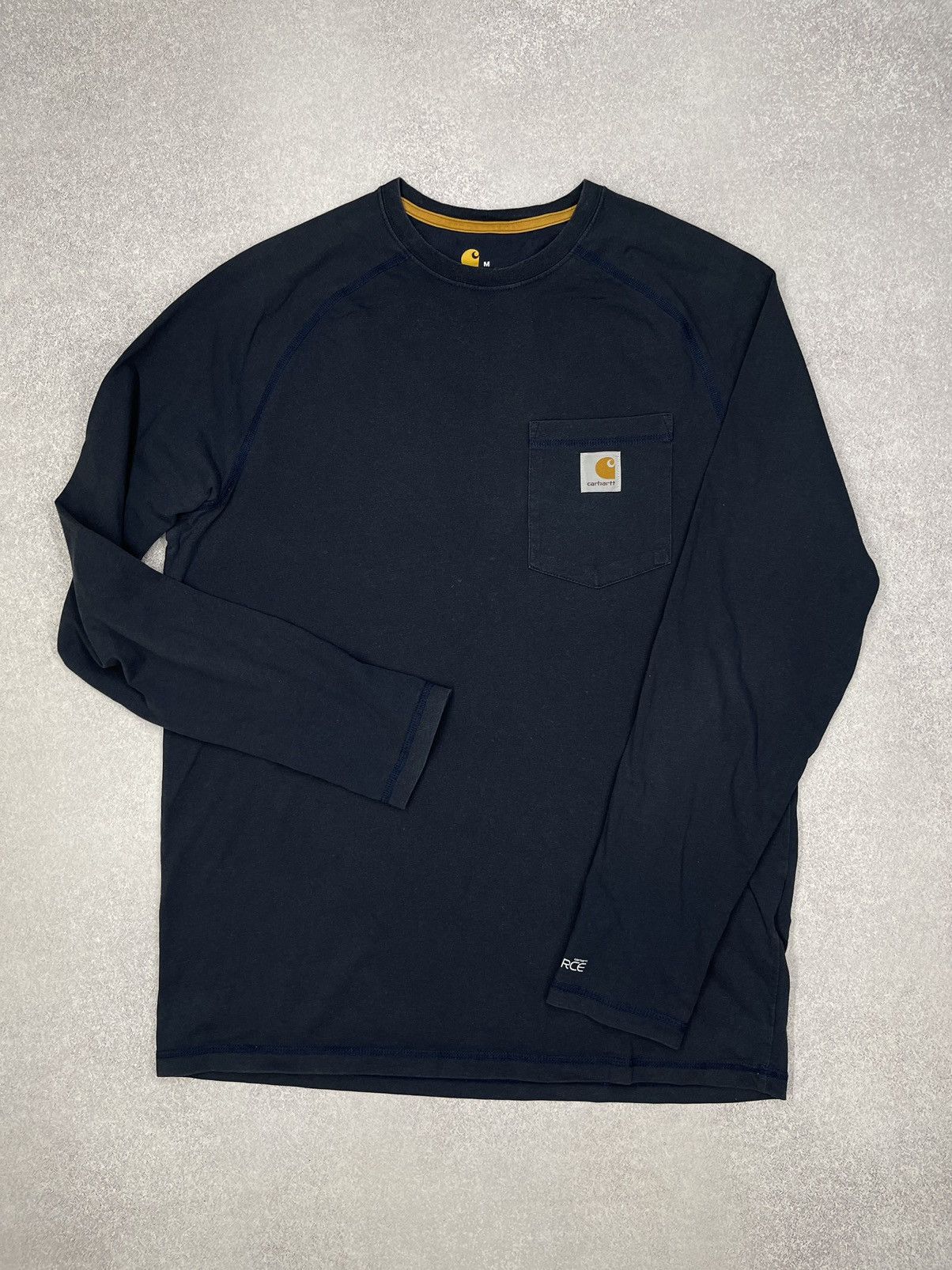 Carhartt × Carhartt Wip × Vintage Vintage Carhartt Force Cotton Longsleeve Navy Y2K Size US M / EU 48-50 / 2 - 2 Thumbnail