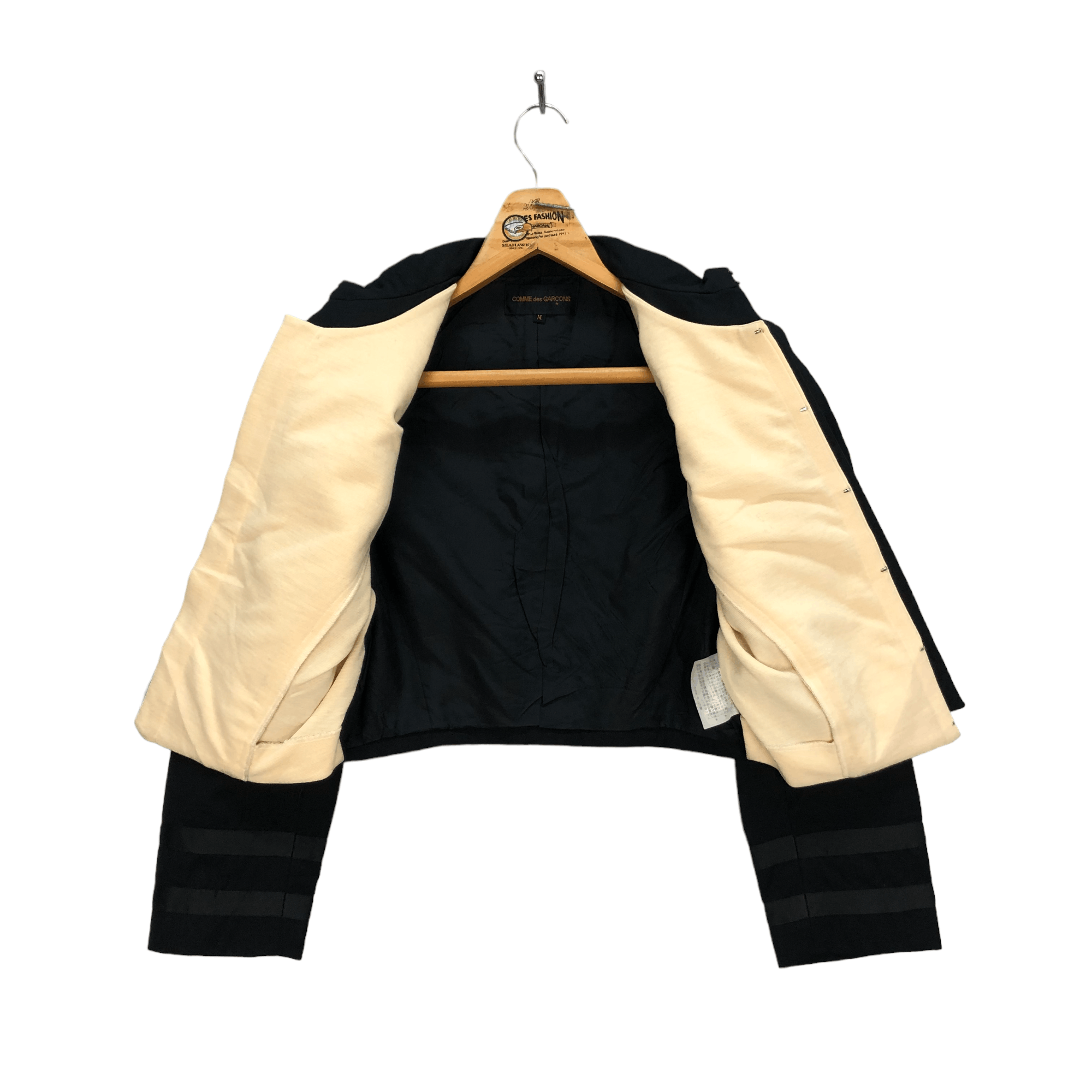 Comme des Garcons RARE💥CDG AD1989 Double Layered Crop Jacket #5197-179 Size M / US 6-8 / IT 42-44 - 8 Thumbnail