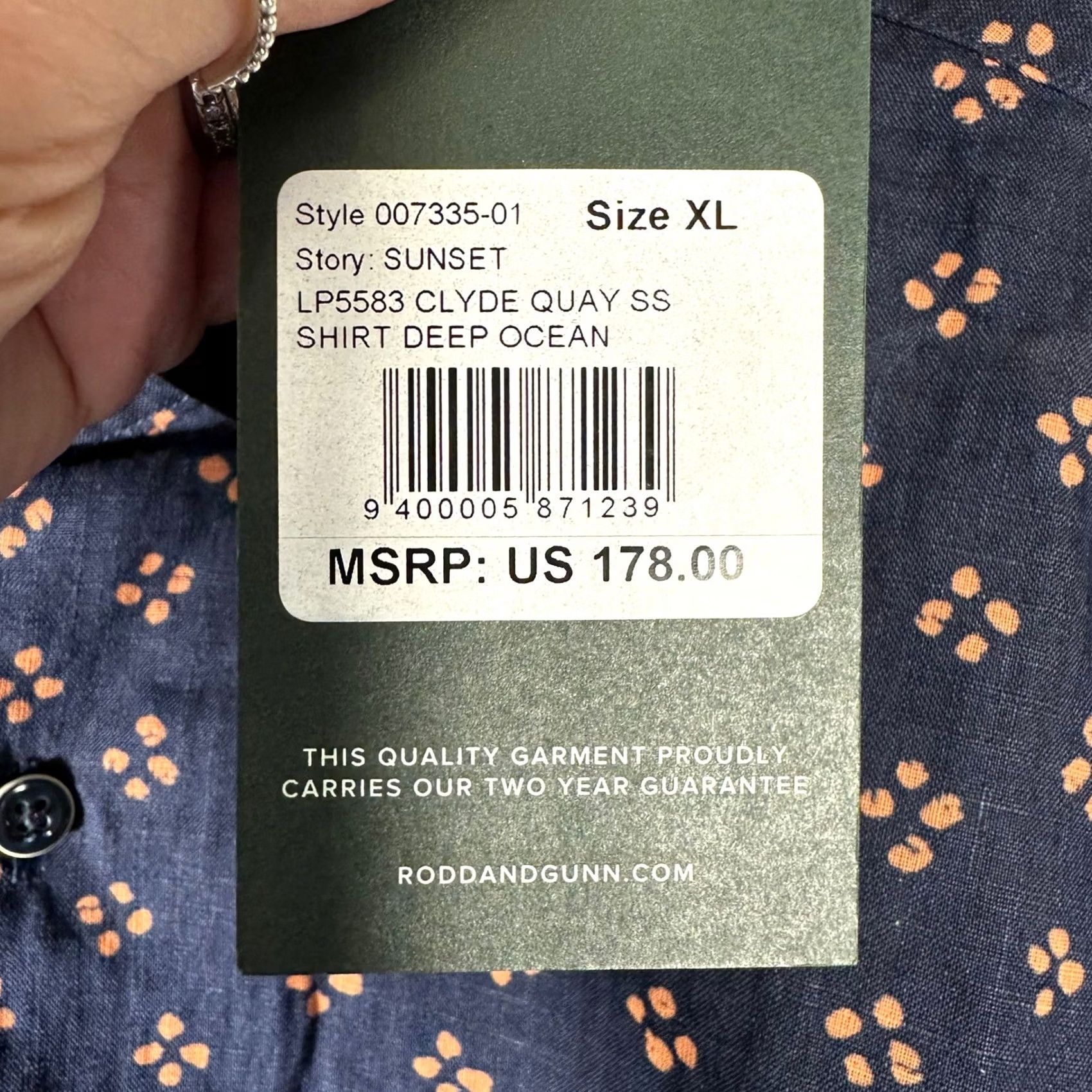 Rodd & Gunn Rodd & Gunn Clyde Quay Linen Cotton Shirt XL Deep Ocean Blue Italian Fabric NEW Size US XL / EU 56 / 4 - 4 Thumbnail