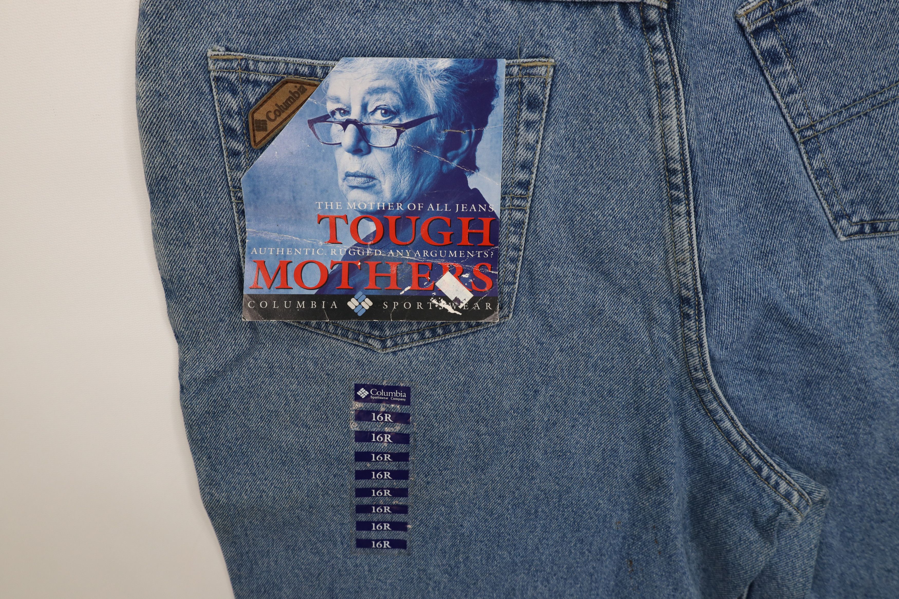 Columbia Deadstock Vintage 90s Columbia Fit Denim Jeans Blue Cotton Size 38" / US 16 / IT 52 - 13 Thumbnail