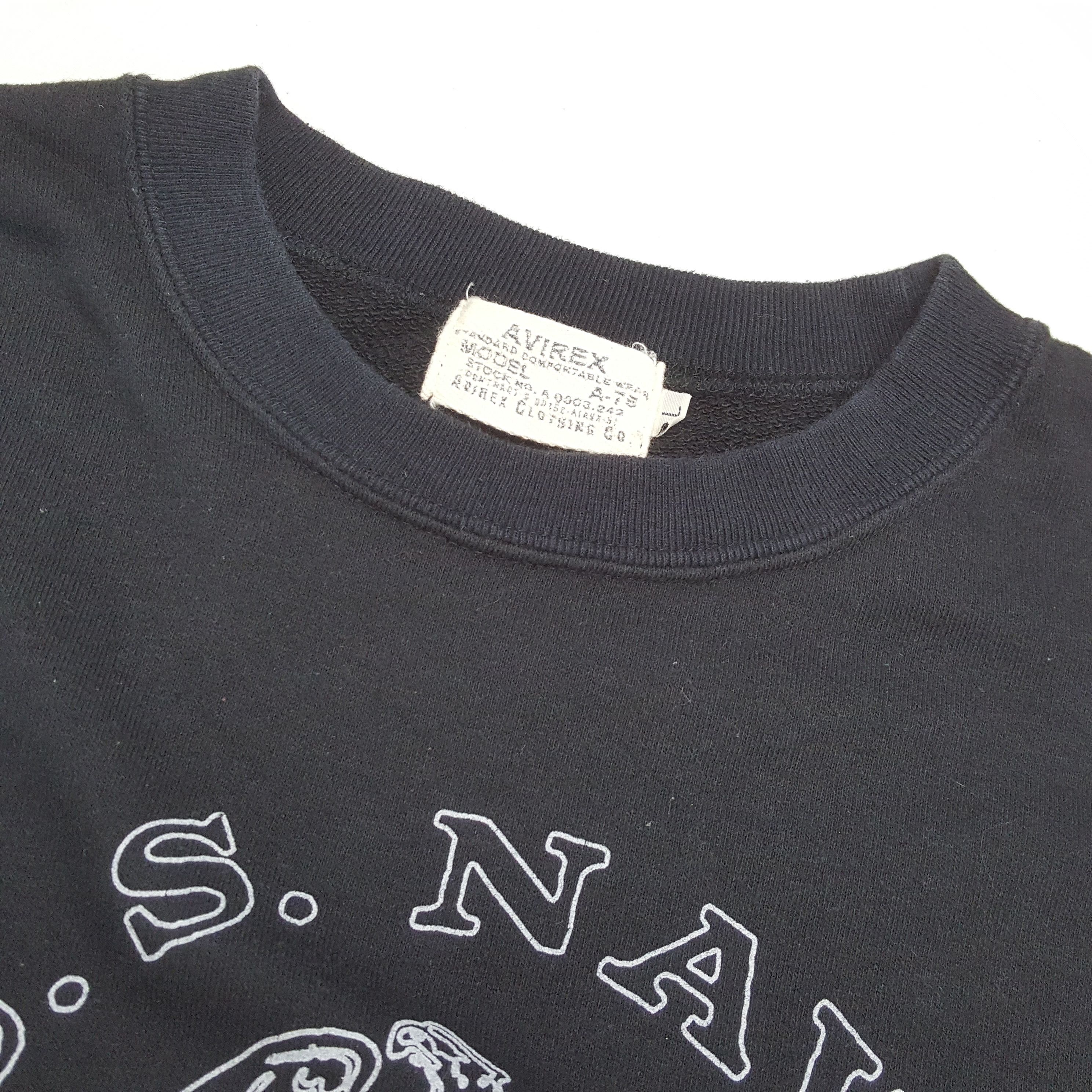Avirex × Old Navy × Vintage Vintage U.S NAVY AVIREX American Army Style Sweatshirt Size US M / EU 48-50 / 2 - 9 Thumbnail