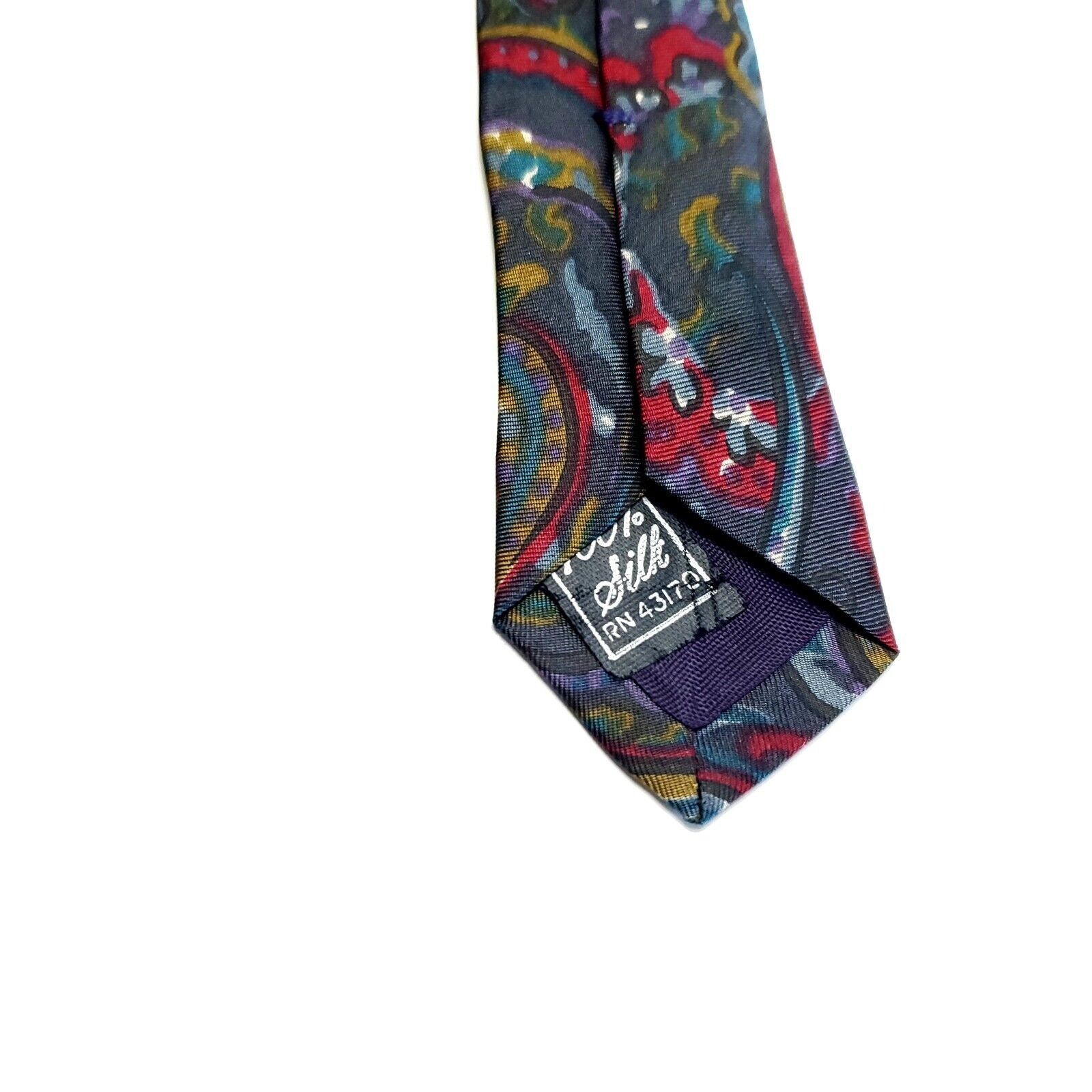 Designer Briar Traditional Apparel Green Red Paisley Print Short Silk Size ONE SIZE - 4 Thumbnail