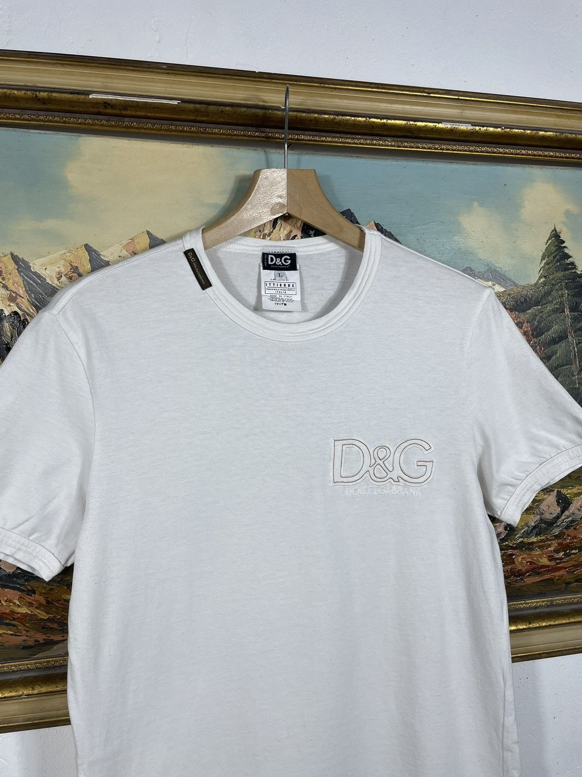 Dolce & Gabbana Dolce&Gabbana D&G Vintage Y2k White T-shirt Tee Luxury Size L / US 10 / IT 46 - 5 Thumbnail