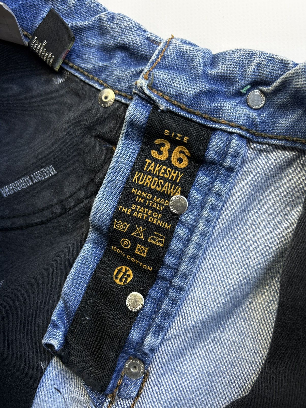 Takeshy Kurosawa Takeshy Kurosawa Distressed Vintage Japan Wash Jeans Y2K Size US 34 / EU 50 - 15 Thumbnail