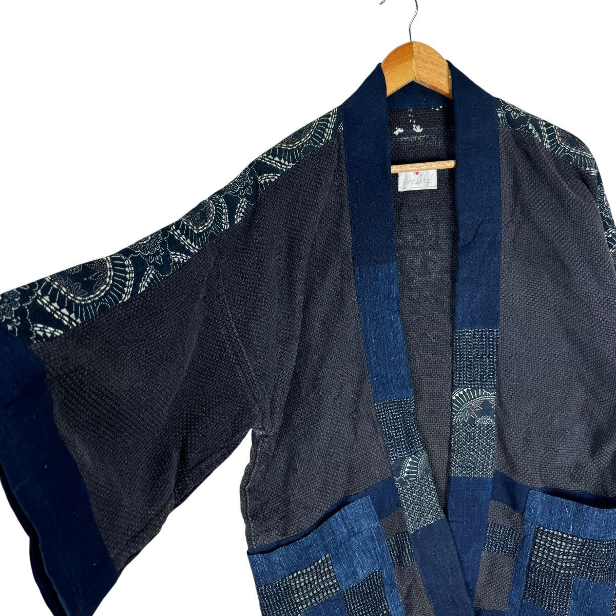 Blue Blue Japan ☀️IU BORO PATCHWORK KIMONO LIKE VISVIM Size US M / EU 48-50 / 2 - 8 Thumbnail