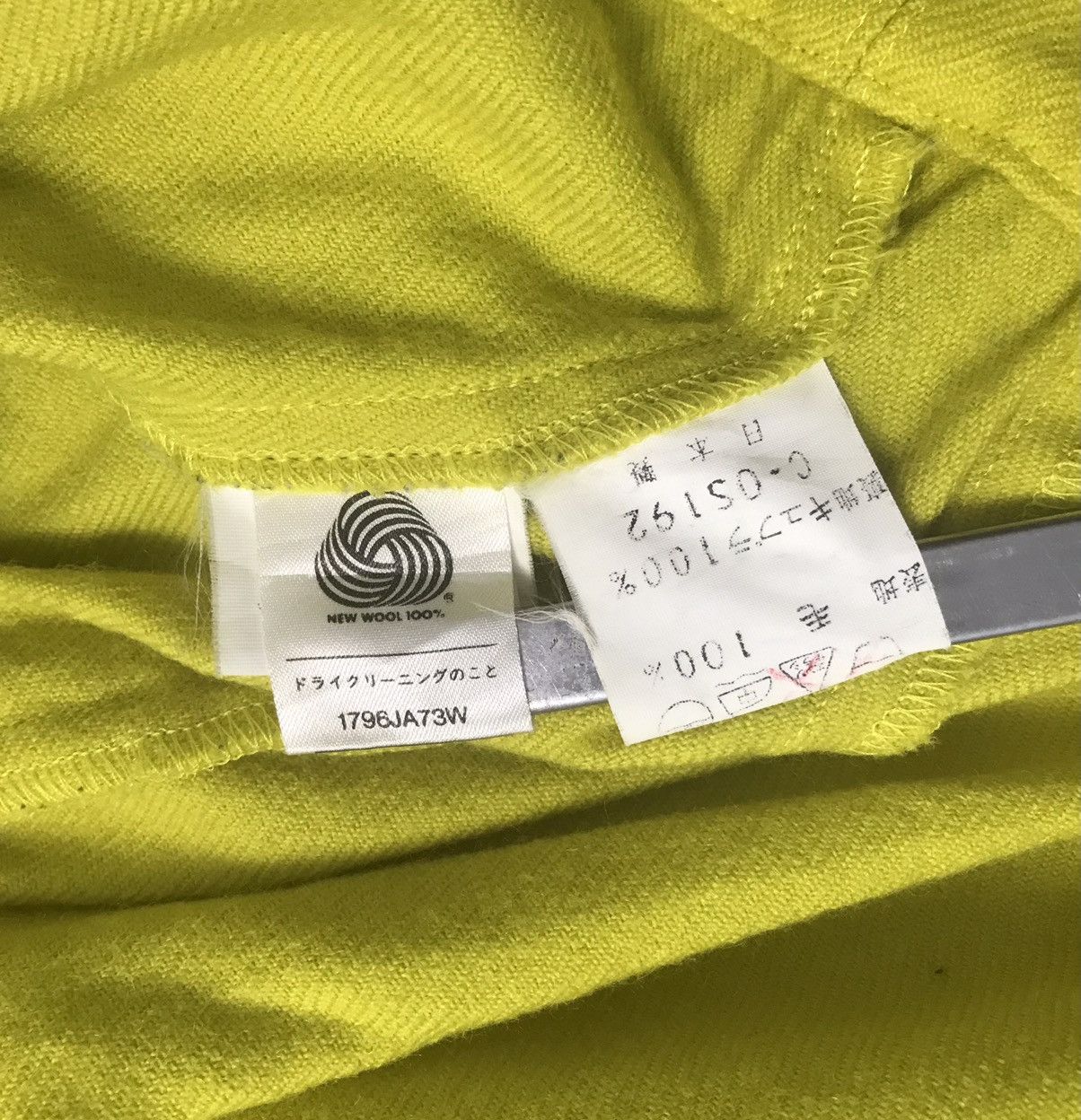 Mugler × Thierry Mugler × Vintage Thierry Mungler Wool Lime Green Dress Size ONE SIZE - 13 Thumbnail