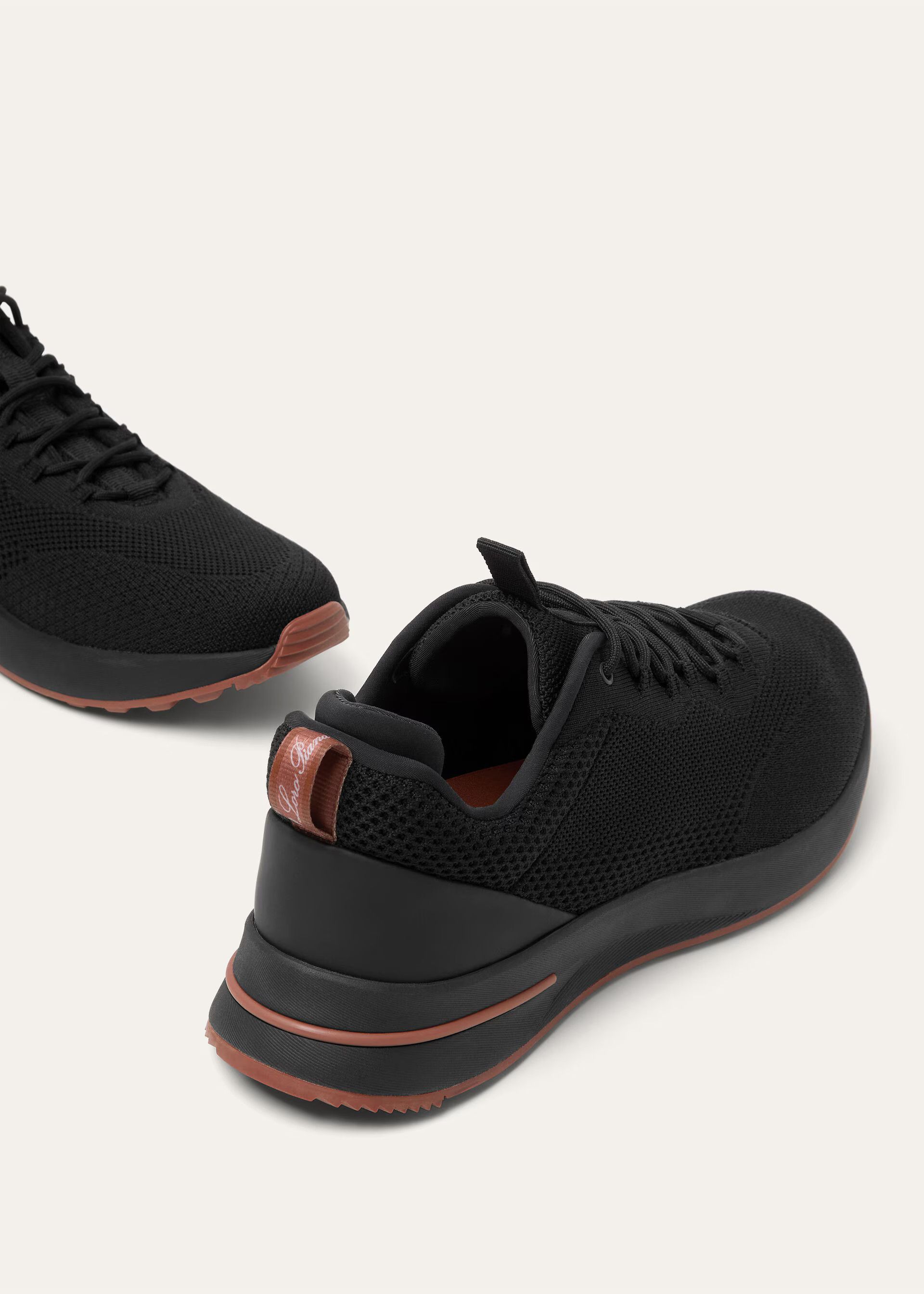 Loro Piana os11x0226 FAQ3328 Week End Walk Low-Top Sneakers in Black Size US 12 / EU 45 - 7 Thumbnail