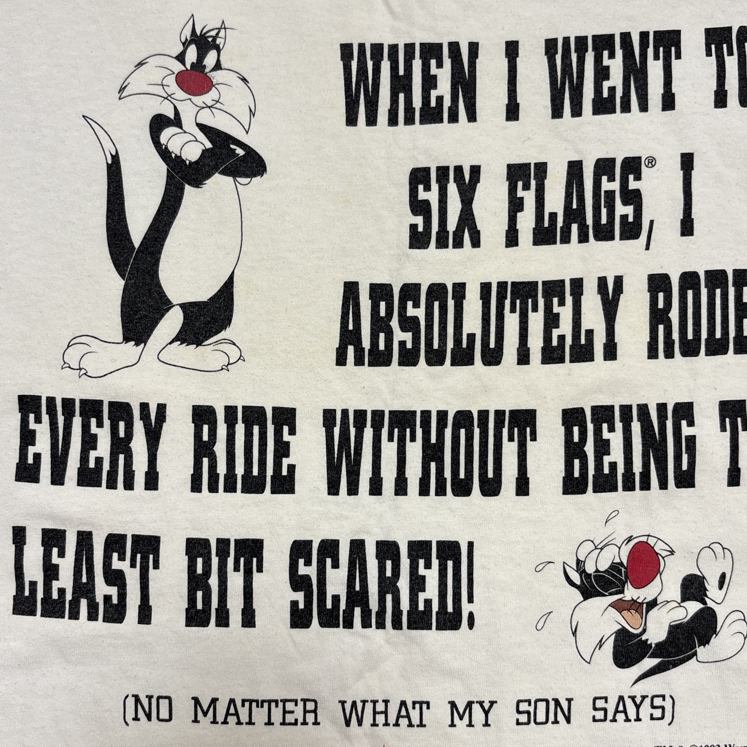 Cartoon Network Vintage Sylvester Shirt 1993 Six Flags 90s Single Stitch Size US L / EU 52-54 / 3 - 5 Thumbnail