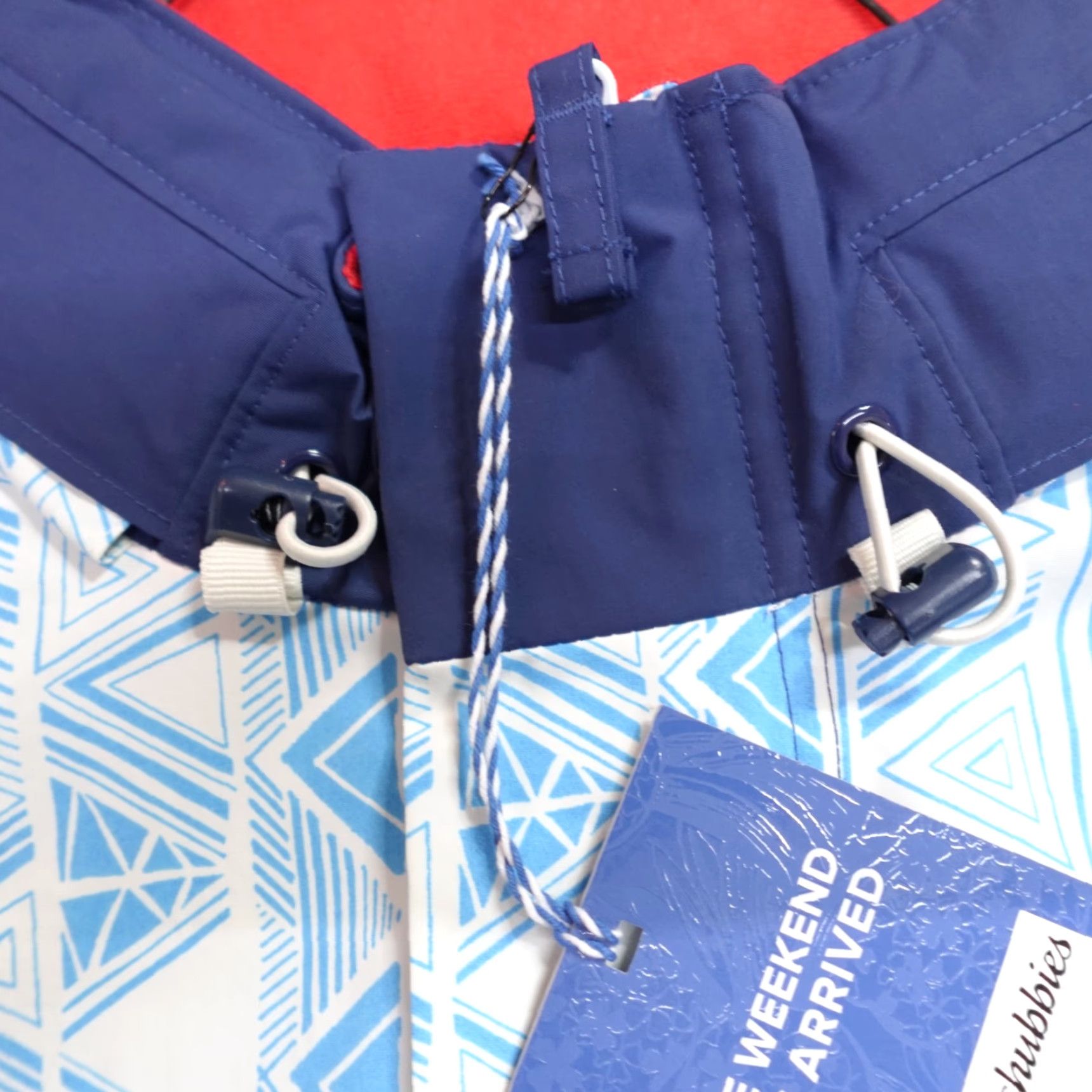 Chubbies Chubbies Jacket S Blue Waterproof Hooded Zip Shell Rain Coat Men Small Windbreaker Full Zip Size US S / EU 44-46 / 1 - 3 Thumbnail