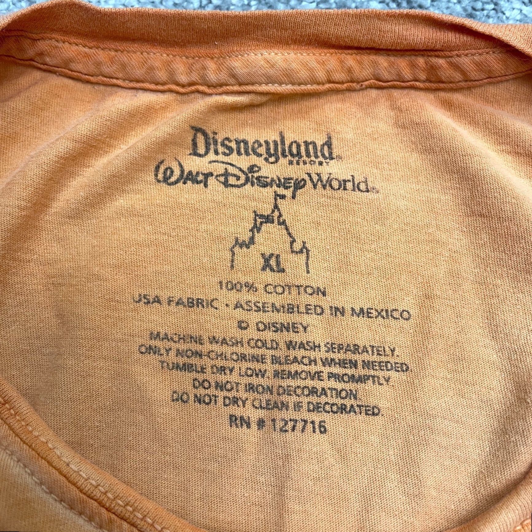 Disney Disney T-Shirt Mens XL Orange Cotton Mickey Mouse 90s Tie-Dye Graphic Crew Neck Short Sleeve Vintage, Disney, Logo, Graphic Print Size US XL / EU 56 / 4 - 4 Thumbnail