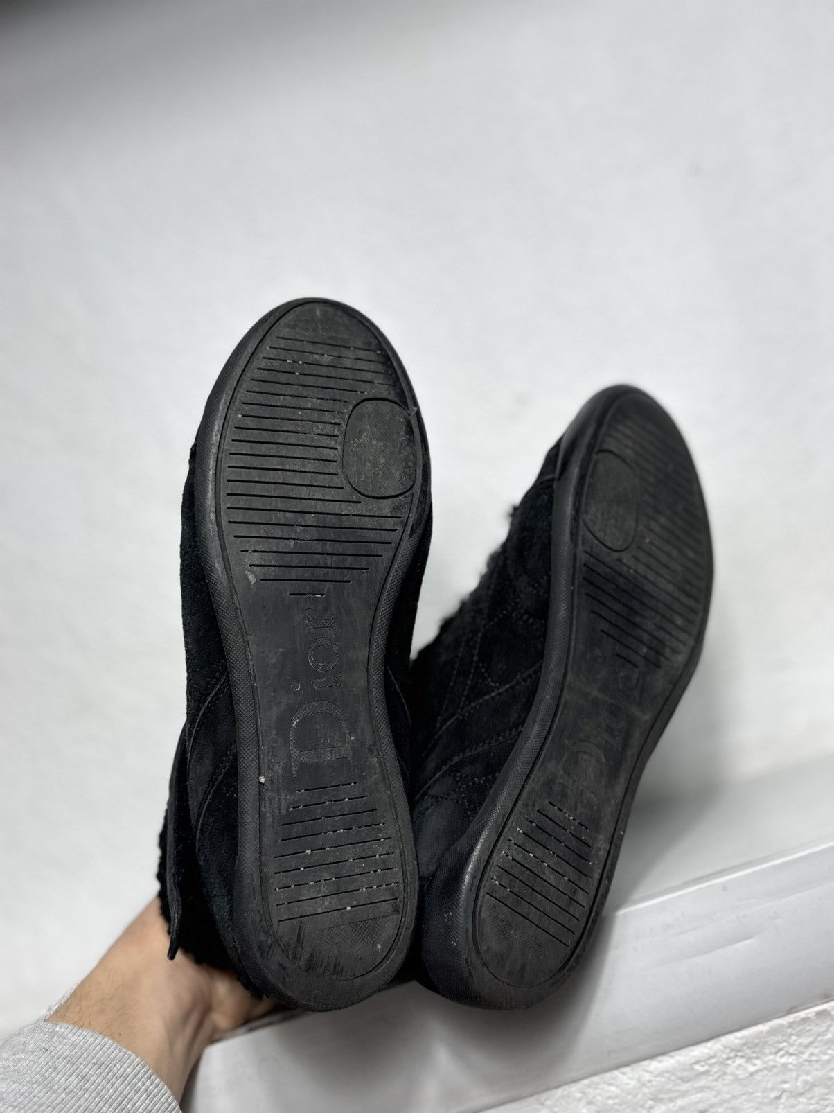 Dior Dior High Top Suede Sneakers Black Size 38 Luxury Vintage Size US 8 / IT 38 - 8 Thumbnail