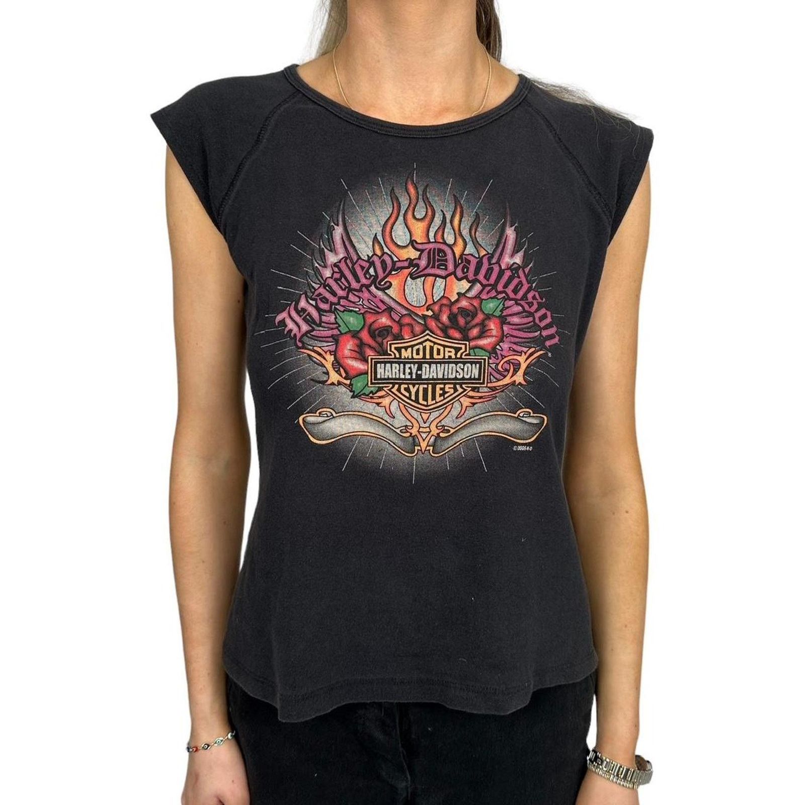 Harley Davidson Vintage womens harley davidson tee Size M / US 6-8 / IT 42-44 - 1 Thumbnail