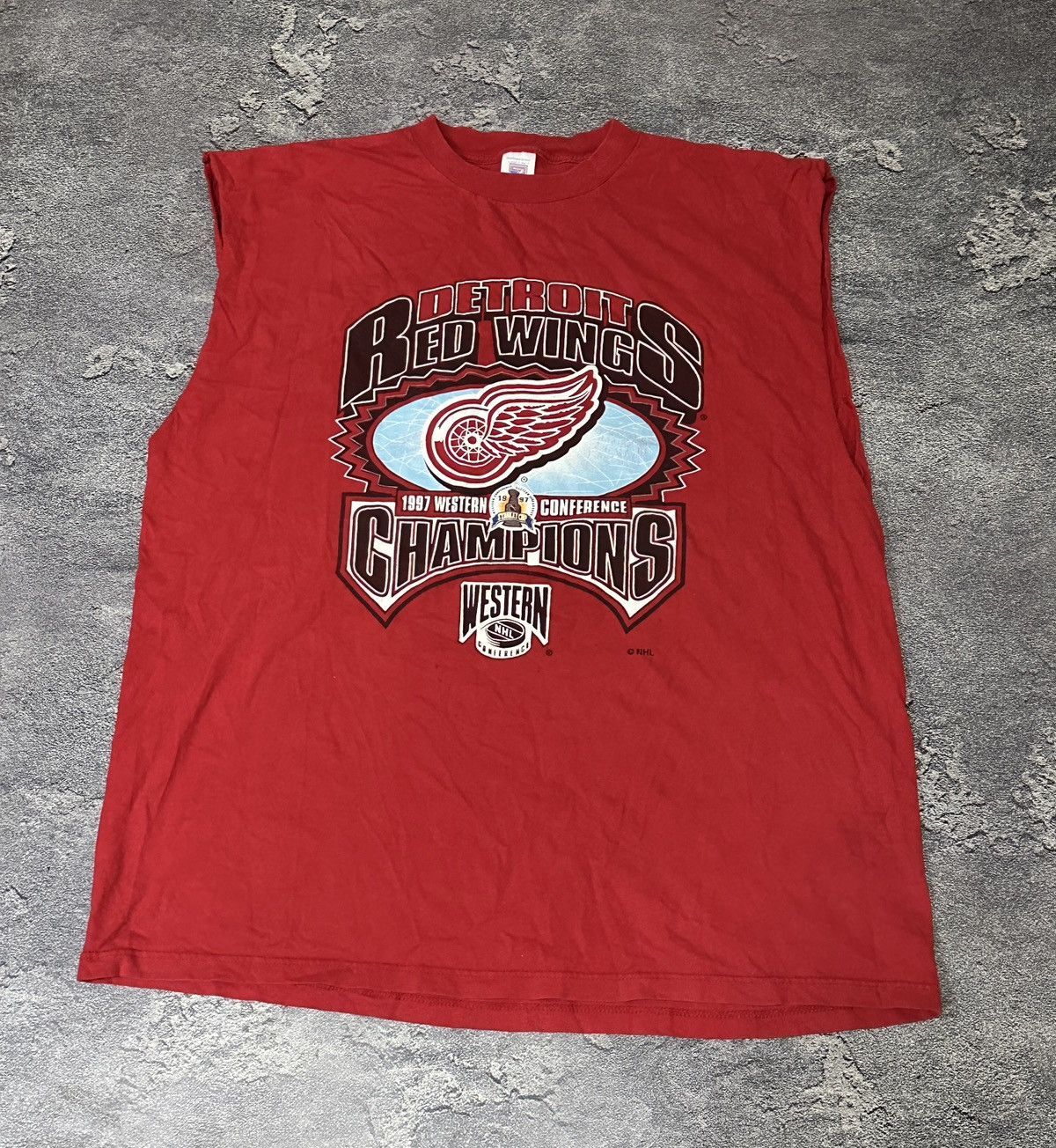 NHL × Vintage Vintage 1997 Detroit Red Wings Western Conference Shirt Size US XXL / EU 58 / 5 - 1 Thumbnail