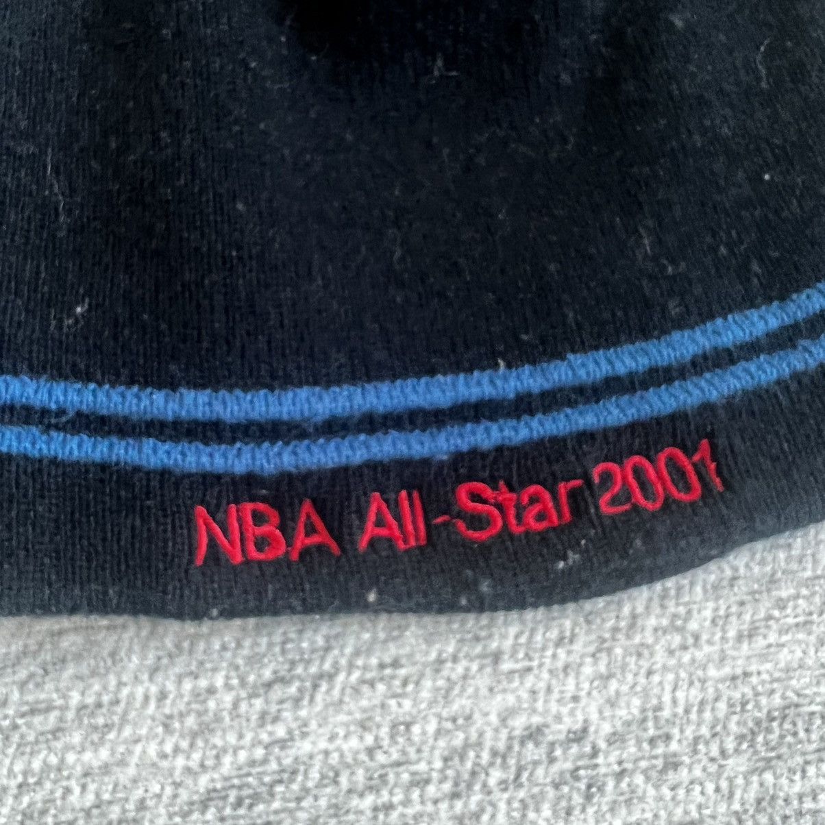 NBA Vintage 2000s Y2K NBA All-Star Game 2001 Black Beanie OSFM Size ONE SIZE - 4 Thumbnail