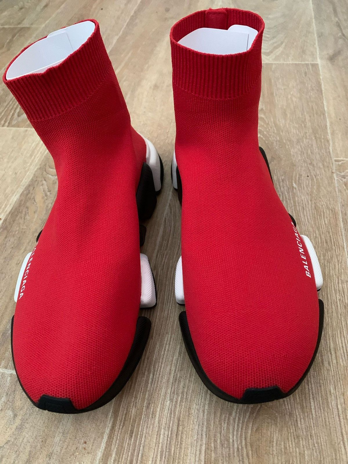 Balenciaga Balenciaga Red Speed Trainer Sz. 40 Size US 7 / EU 40 - 2 Thumbnail