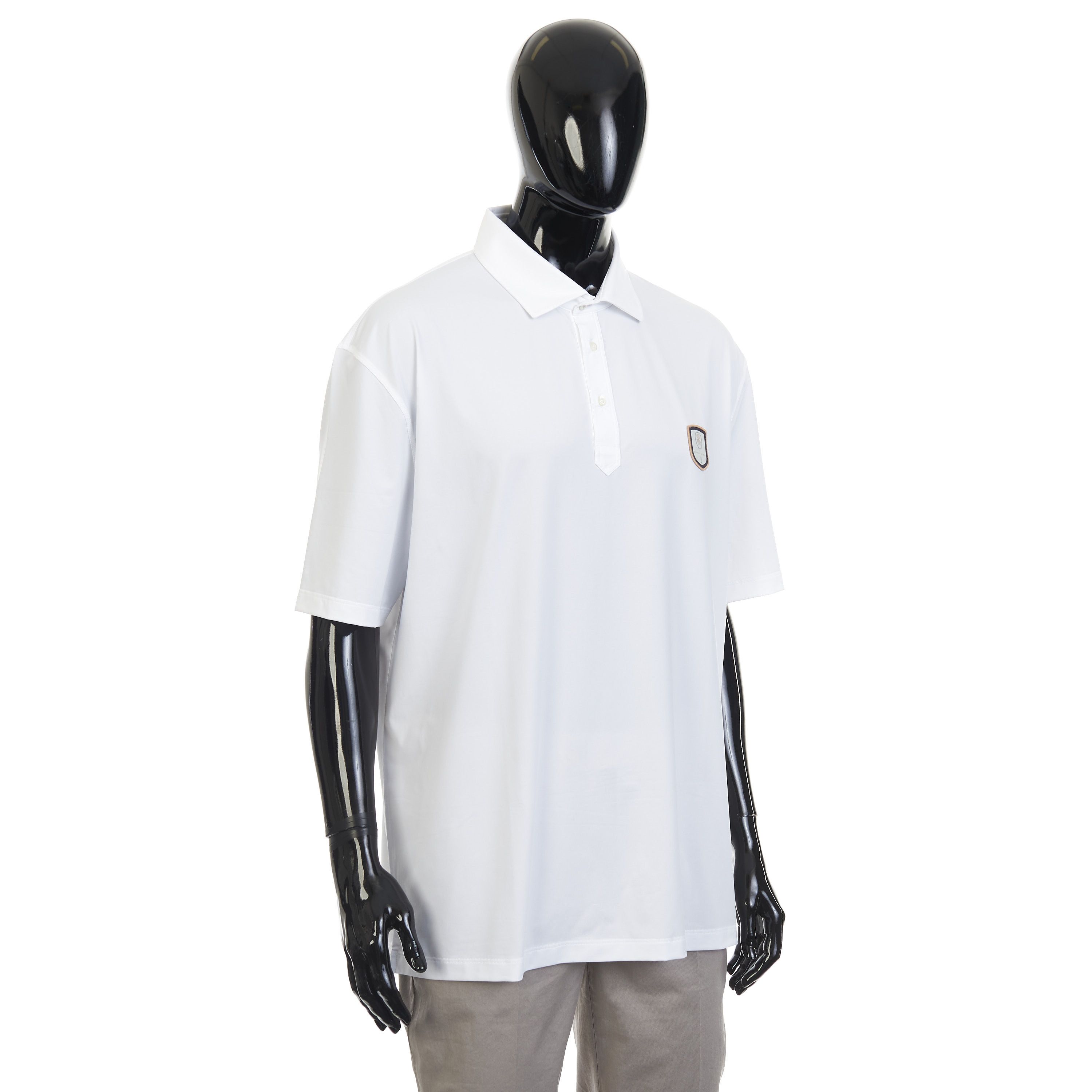 Brunello Cucinelli White Comfort Nylon Polo Shirt - Logo Size 4XL Size US XXL / EU 58 / 5 - 8 Thumbnail