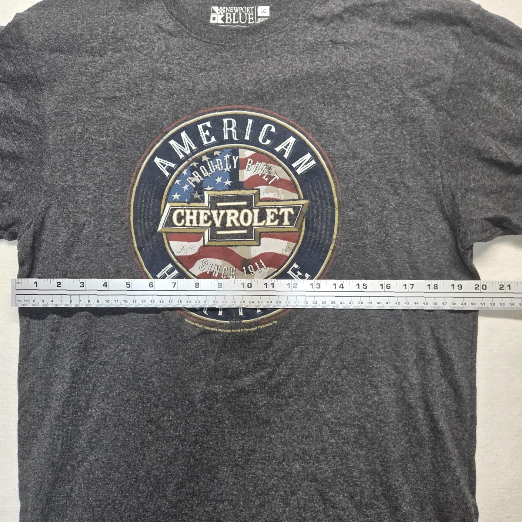 Vintage Chevy Chevrolet Muscle Car T-Shirt Gray Men L Regular Fit Size US L / EU 52-54 / 3 - 4 Thumbnail