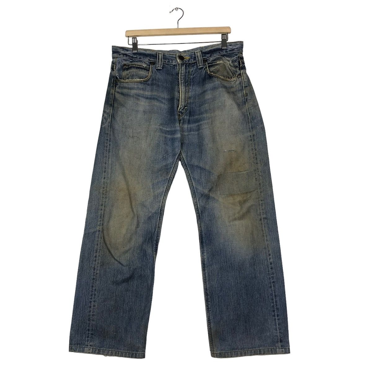 Japanese Brand 🔥VINTAGE SELVEDGES DENIM JEANS LEE USA Size US 34 / EU 50 - 1 Thumbnail
