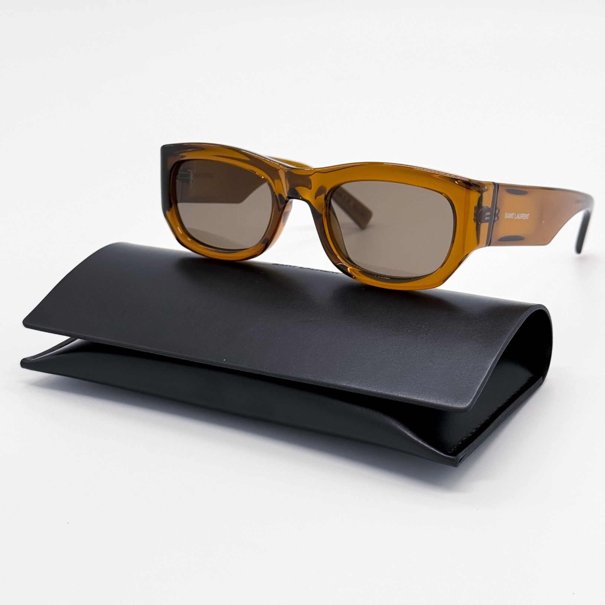 Saint Laurent Paris NEW SAINT LAURENT SUNGLASSES SL713 003 BROWN UNISEX Size ONE SIZE - 1 Thumbnail