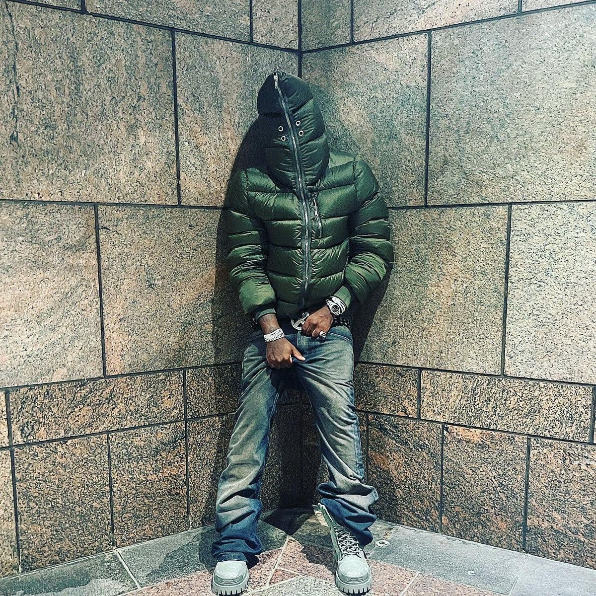 Rick Owens × Rick Owens Drkshdw Rick Owen strobe 22 green puffer jacket Size US L / EU 52-54 / 3 - 10 Thumbnail