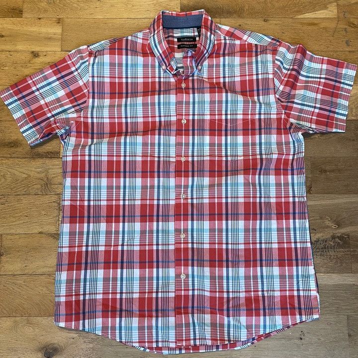 Van Heusen VAN HEUSEN MEN'S SHORT SLEEVE SHIRT, SUMMER CHECK, Size L Size US L / EU 52-54 / 3 - 1 Thumbnail