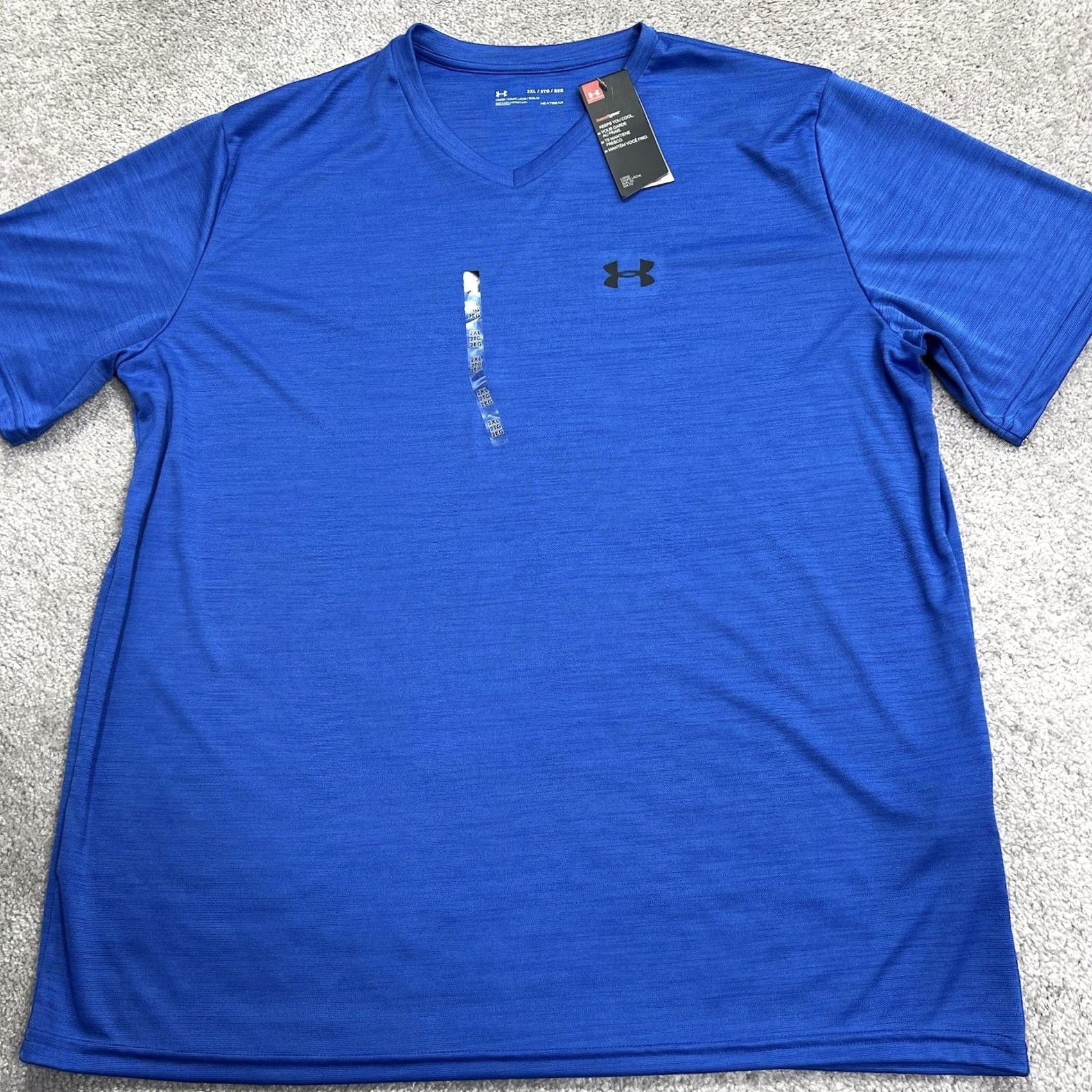 Under Armour Under Armour Tech Shirt Mens 2XL Blue Loose Fit Short Sleeve Activewear Workout NWT Size US XXL / EU 58 / 5 - 2 Thumbnail