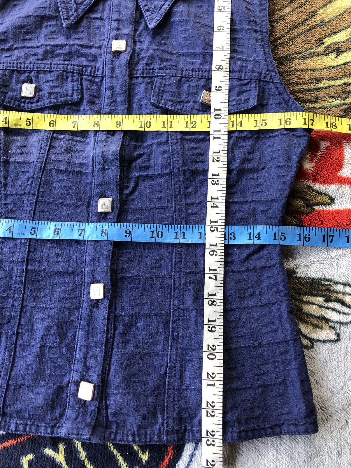 Fendi Fendi Monogram Denim Vest Size US S / EU 44-46 / 1 - 10 Thumbnail