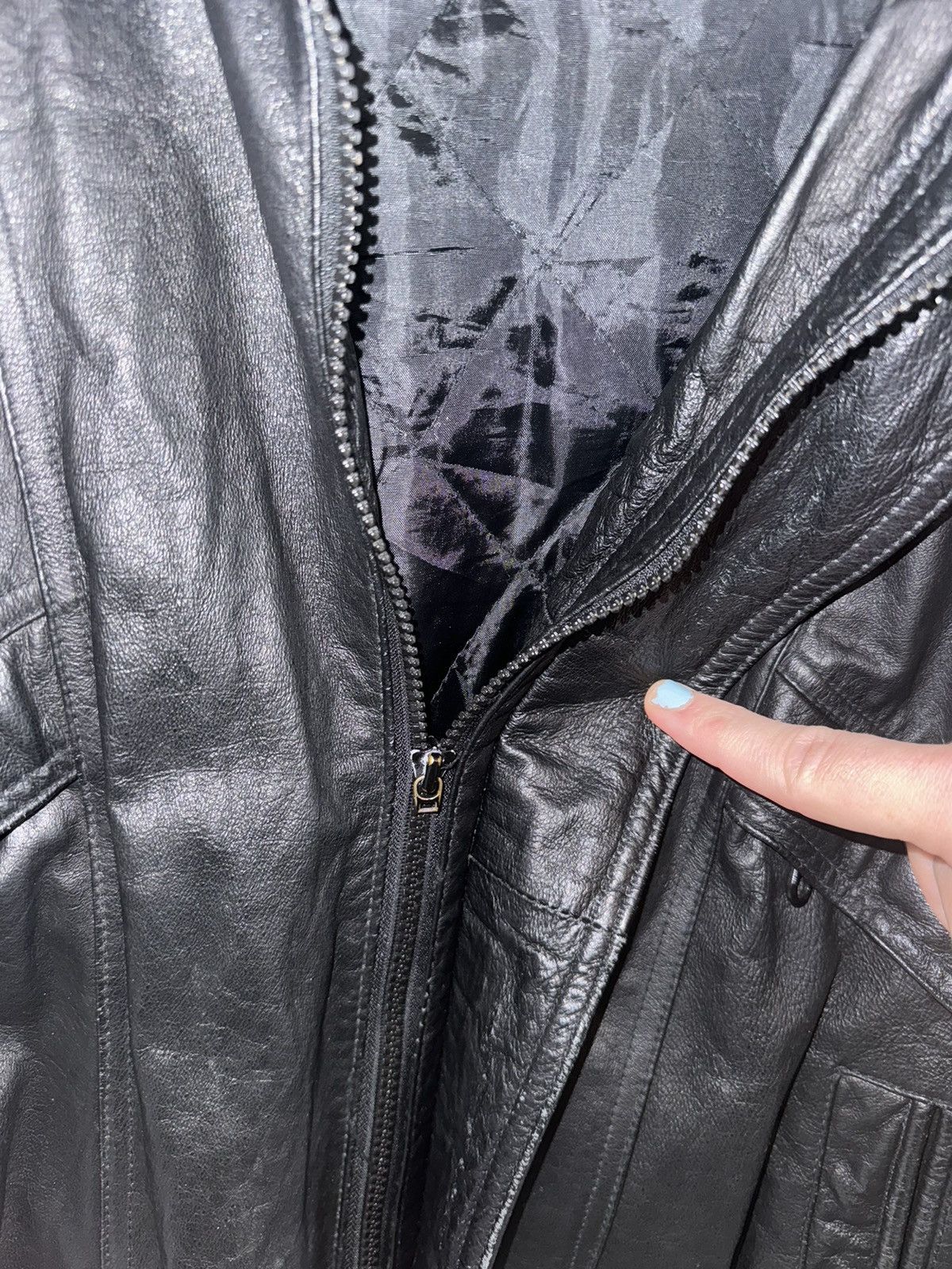 Genuine Leather × Vintage Protocol Leather Biker Jacket Cropped Avant Garde Size US L / EU 52-54 / 3 - 4 Thumbnail