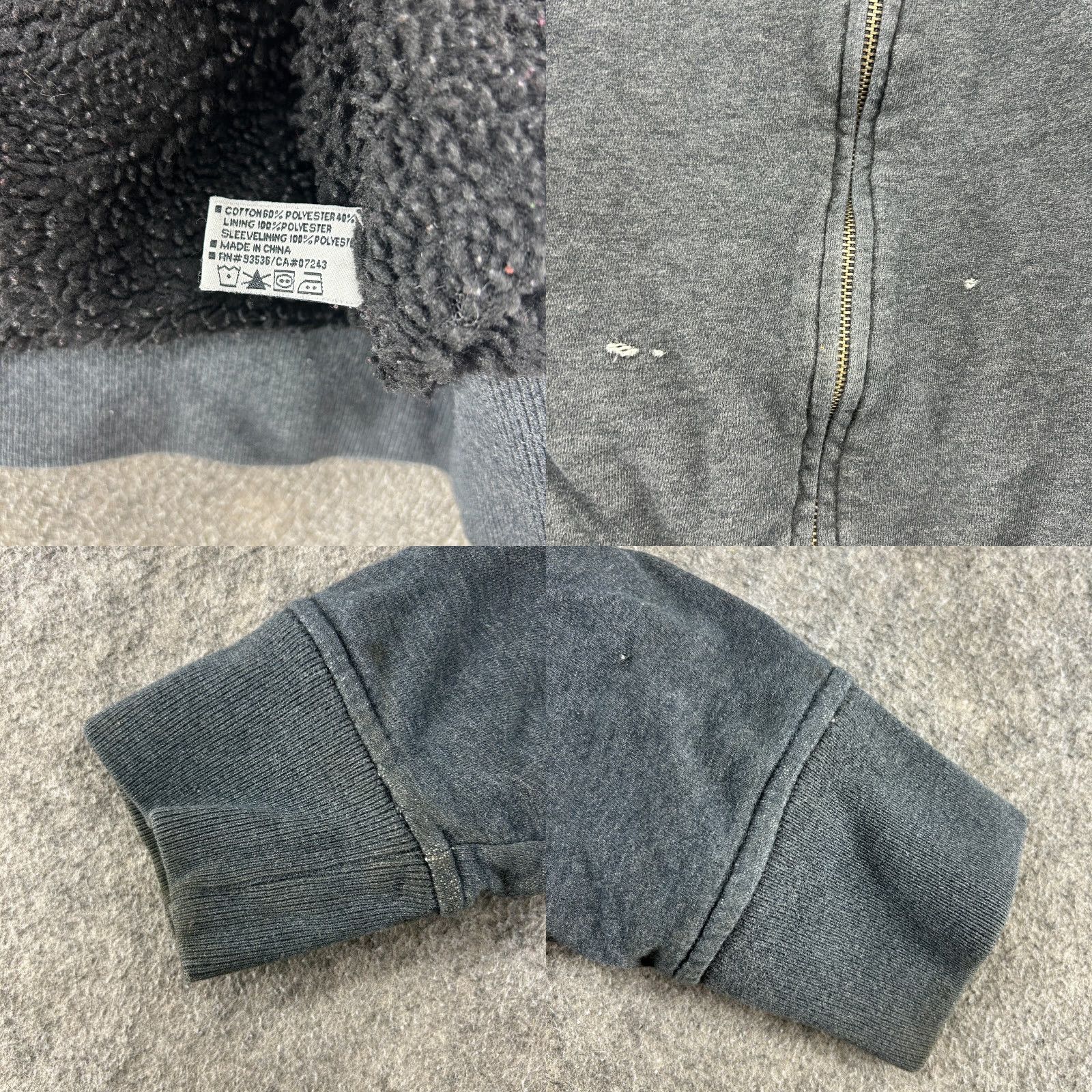 Ecko Unltd. VINTAGE Ecko Unltd Jacket Men XL Grey Full Zip Mock Neck Sherpa Fleece Lined 90s Cars Zipper Logo Sweatshirt Size US XL / EU 56 / 4 - 8 Thumbnail