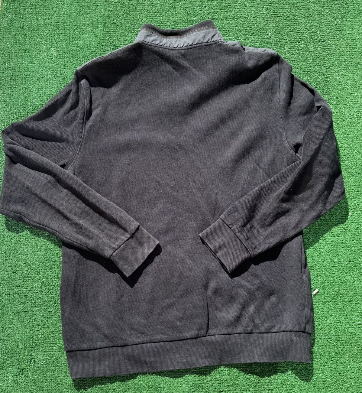 Calvin Klein Calvin Klein Black 1/4 Zip Up Collared Long Sleeve Jacket Size US L / EU 52-54 / 3 - 4 Thumbnail