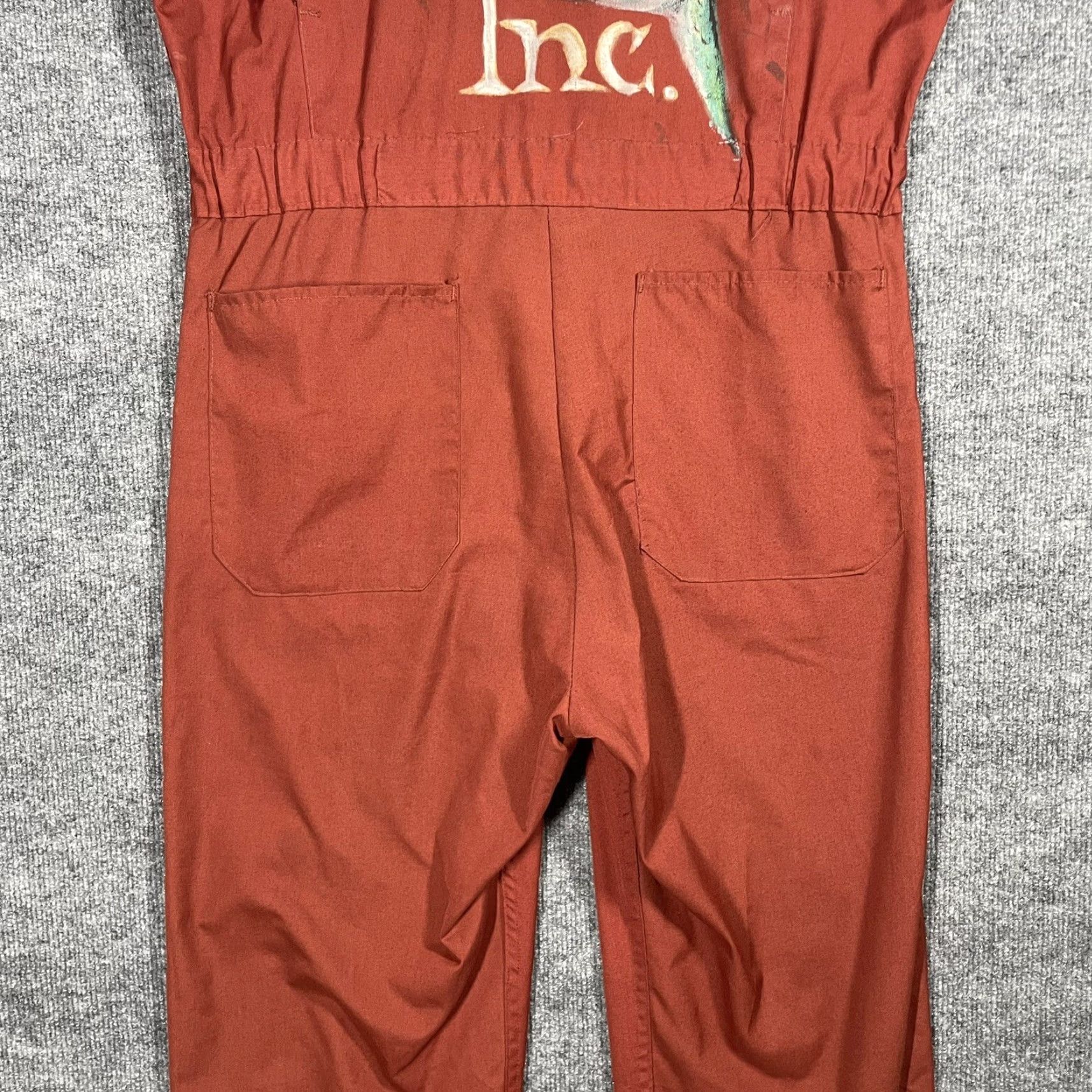 Dickies VINTAGE Dickies Coveralls 70s Muskies Inc Hand Painted Advertising Sign Size M Size US 31 - 5 Thumbnail