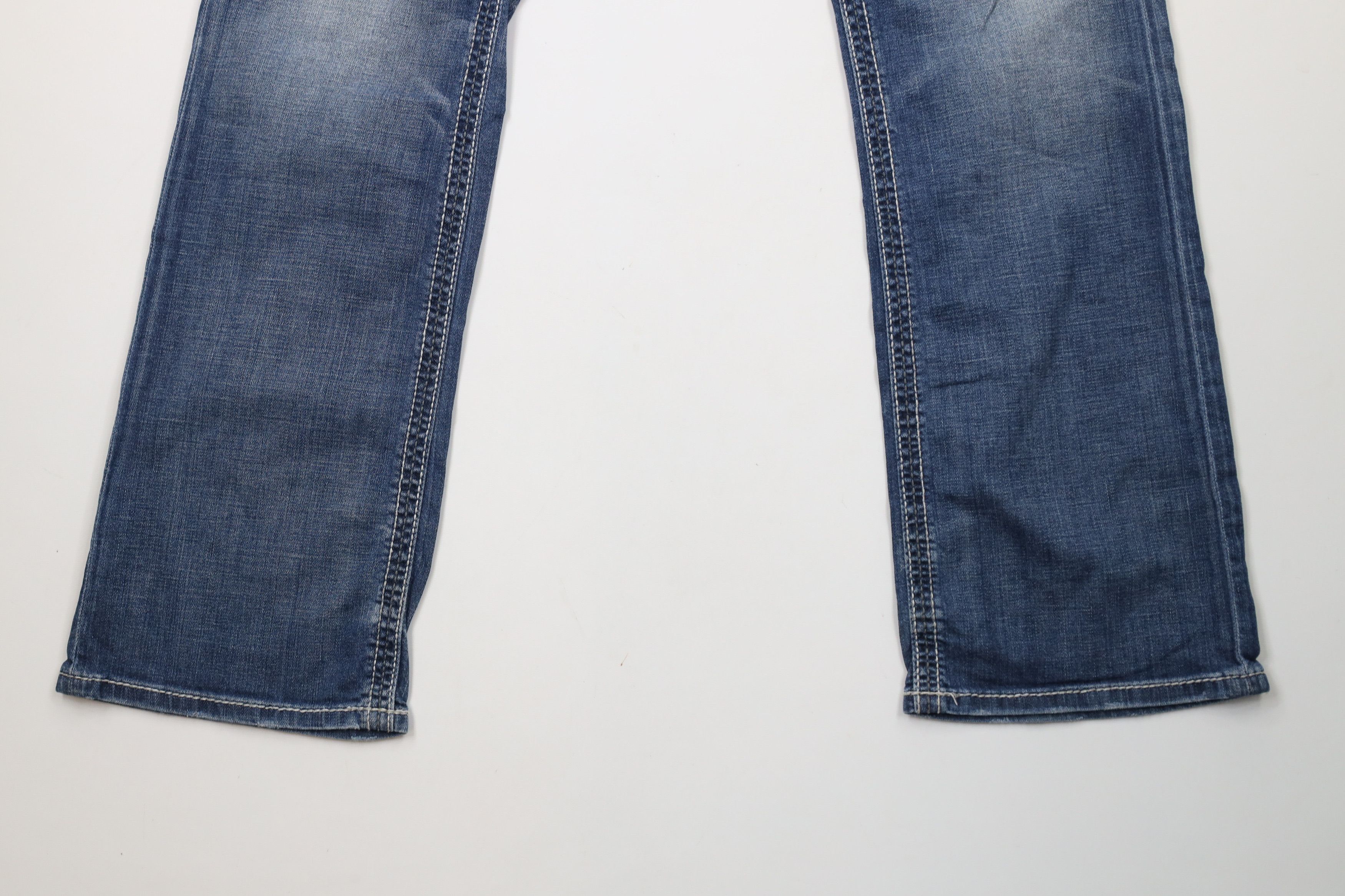 Vintage Buckle BKE Thick Stitch Slim Fit Bootcut Denim Jeans Stretch Size US 34 / EU 50 - 4 Thumbnail