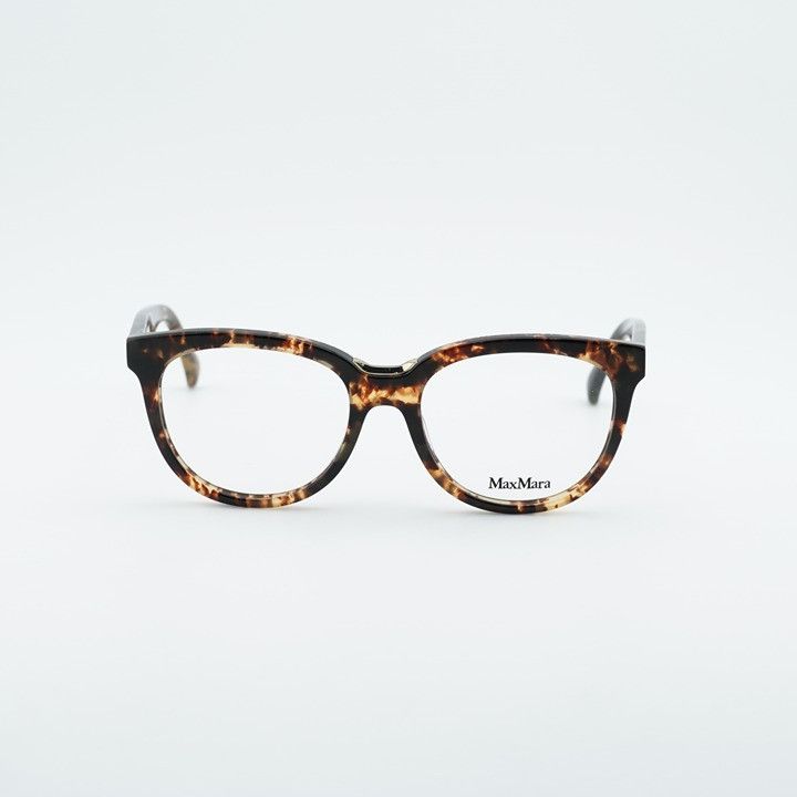 Max Mara Max Mara MM5110 052 Eyeglasses Havana 52mm Oval Frame Size ONE SIZE - 3 Thumbnail